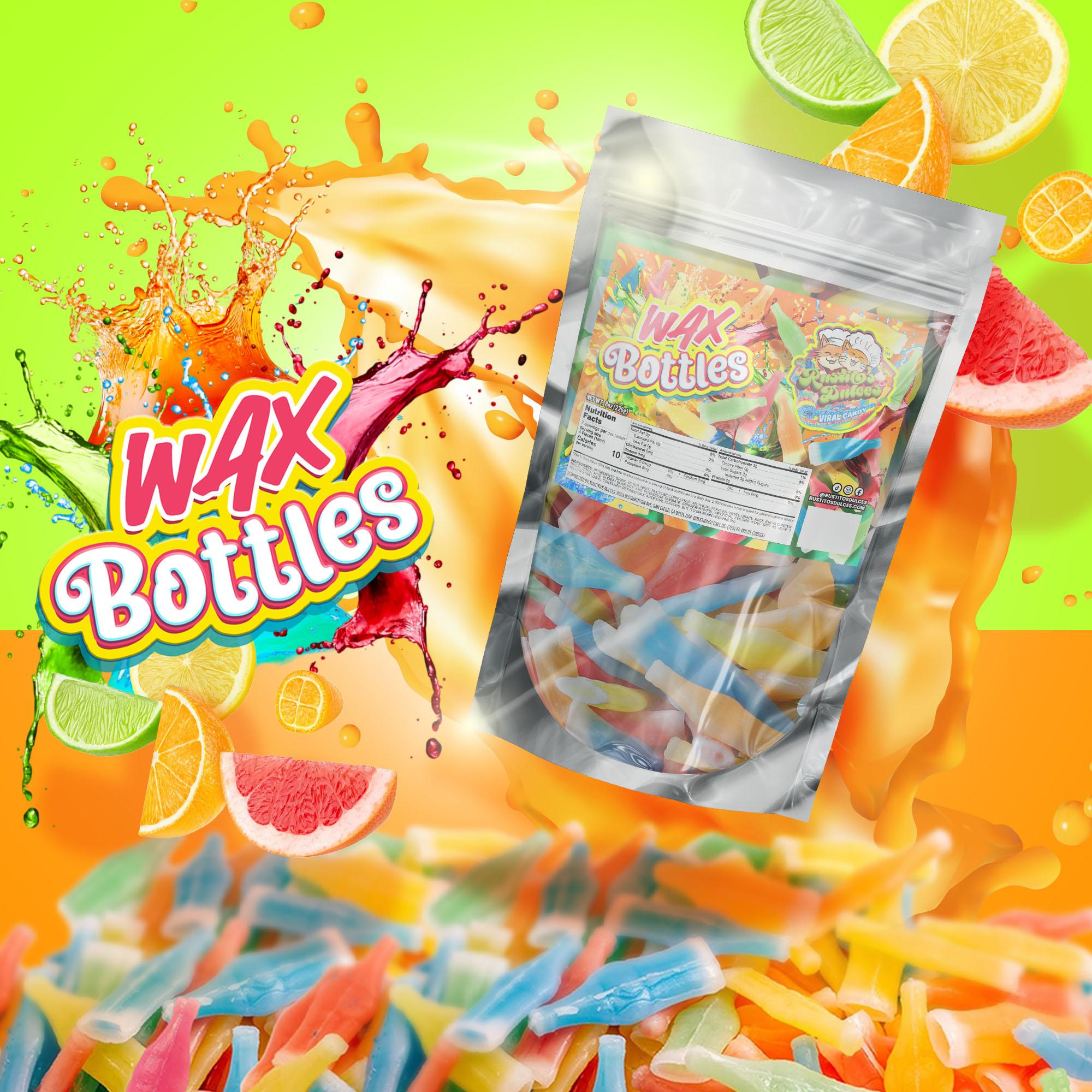 CANDY出品 Wax Bottles Candy - Nik-L-Nip Colorful Wax Containers for a