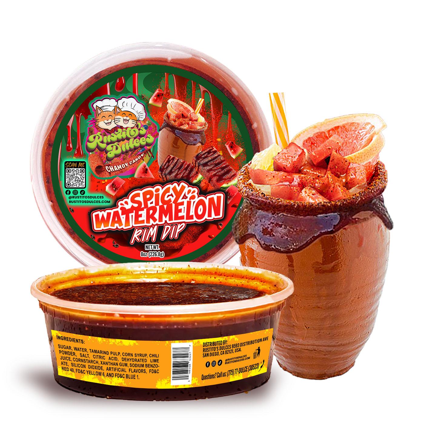 Spicy Watermelon Rim Dip - A Chamoy Flavor Explosion for Your Snacks and Drinks!