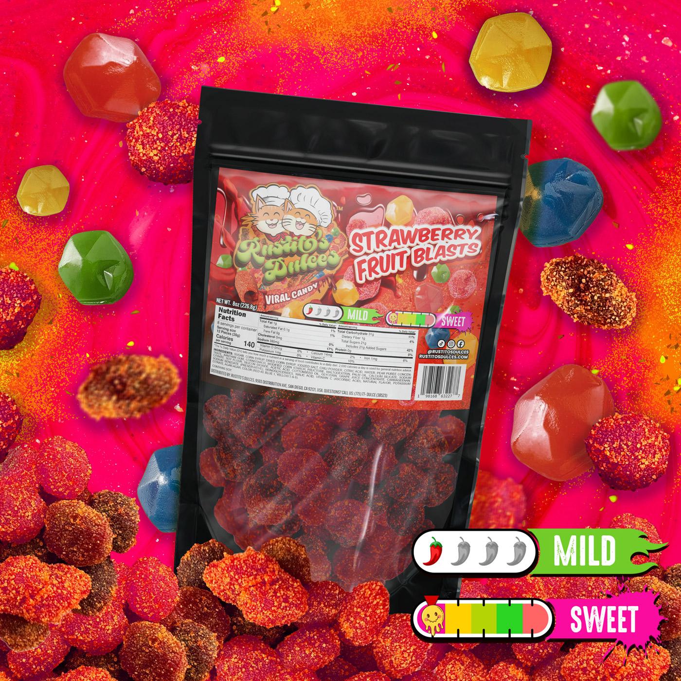 Strawberry Fruit Blasts Chamoy Gushers Enchilados A Sweet, Sour and Fruity Flavor Adventure