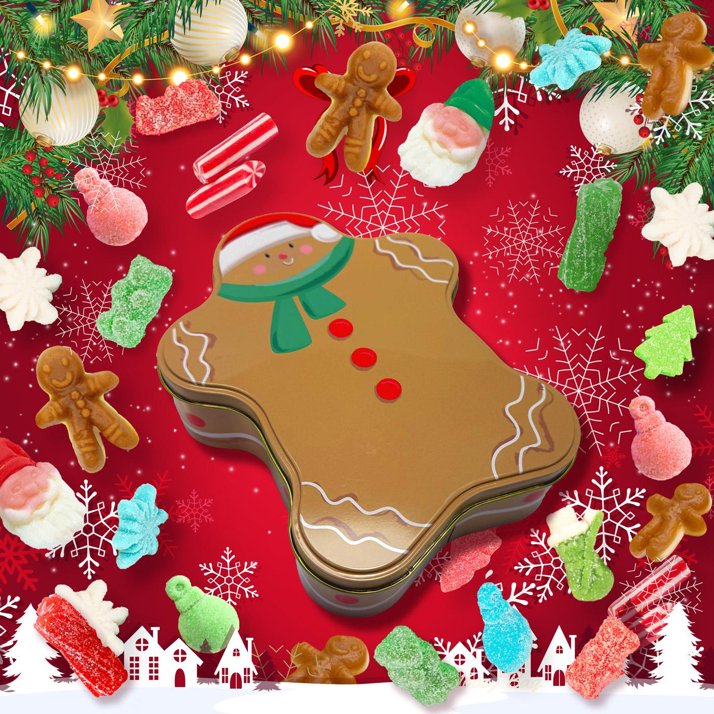 Merry Mix Holiday Gummies - Festive Christmas Shapes in Limited Seasonal Tin