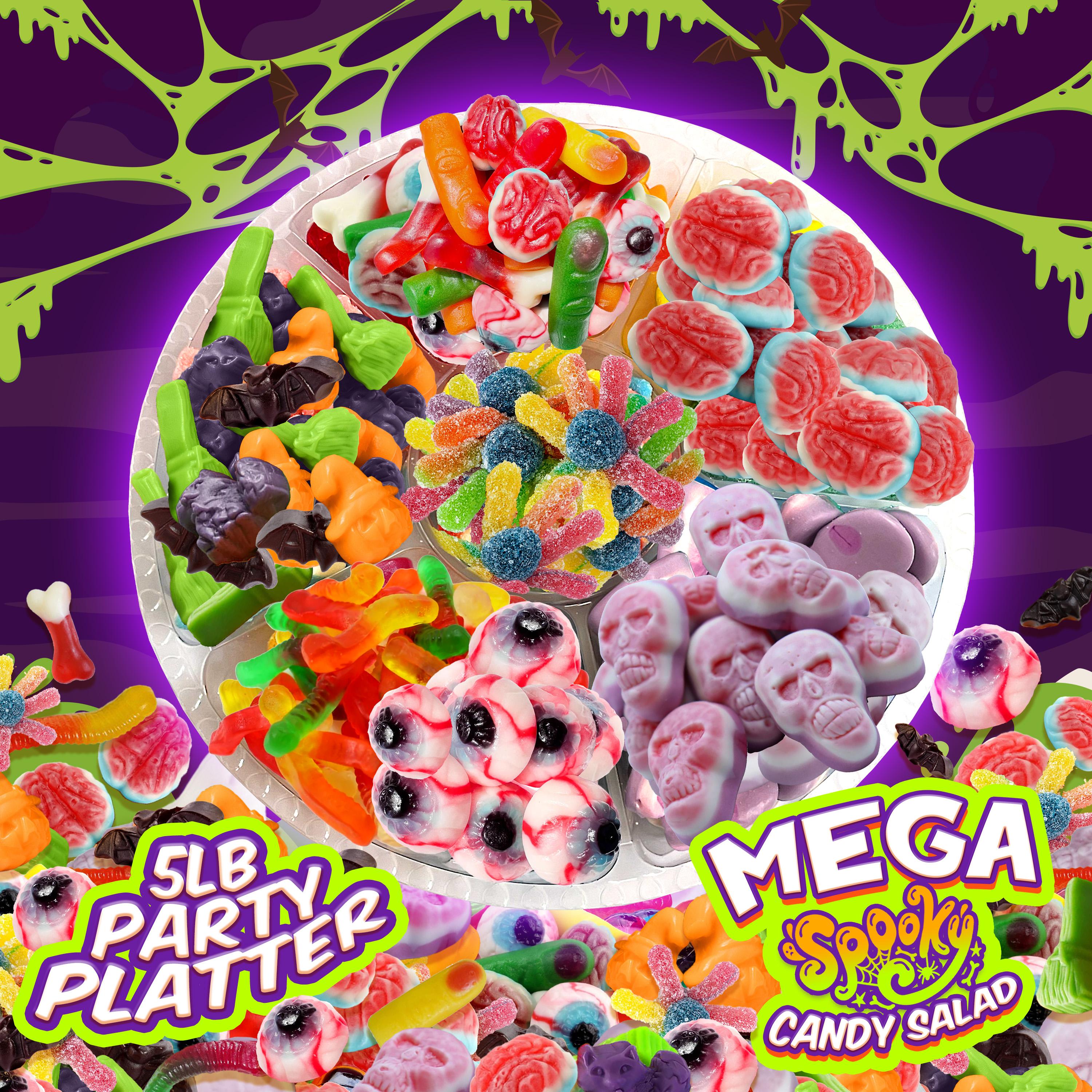 Mega Spooky Candy Salad - Customizable Halloween Gummy Mix with Toppers and Slime
