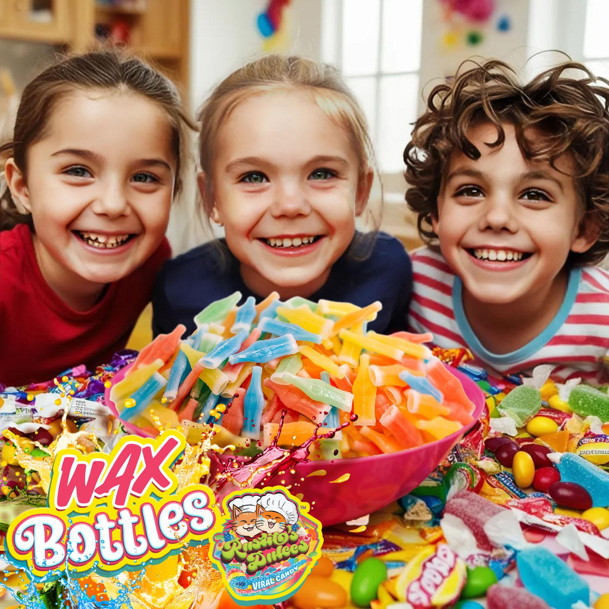 Wax Bottles Candy - Nik-L-Nip Colorful Wax Containers for a