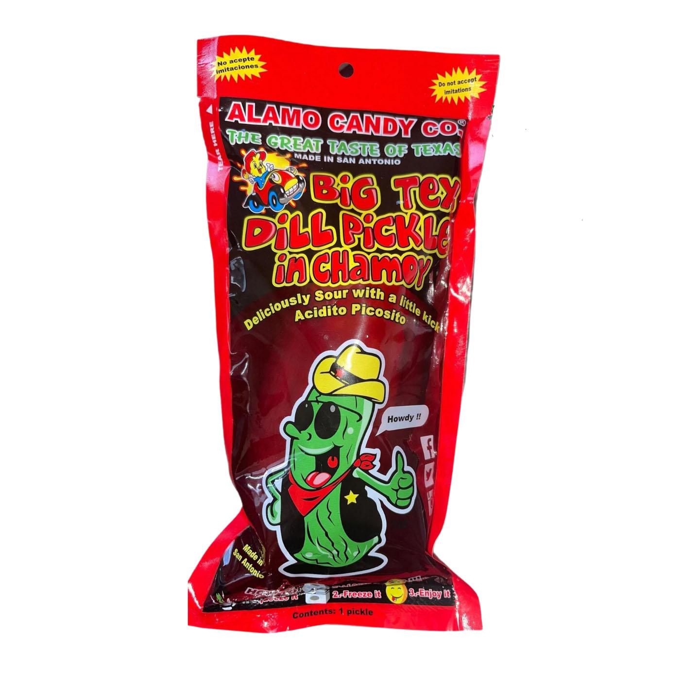 Big Tex Chamoy Pickle From Alamo Candy Co. the Original Dill Pickle in Chamoy Viral Pickle
