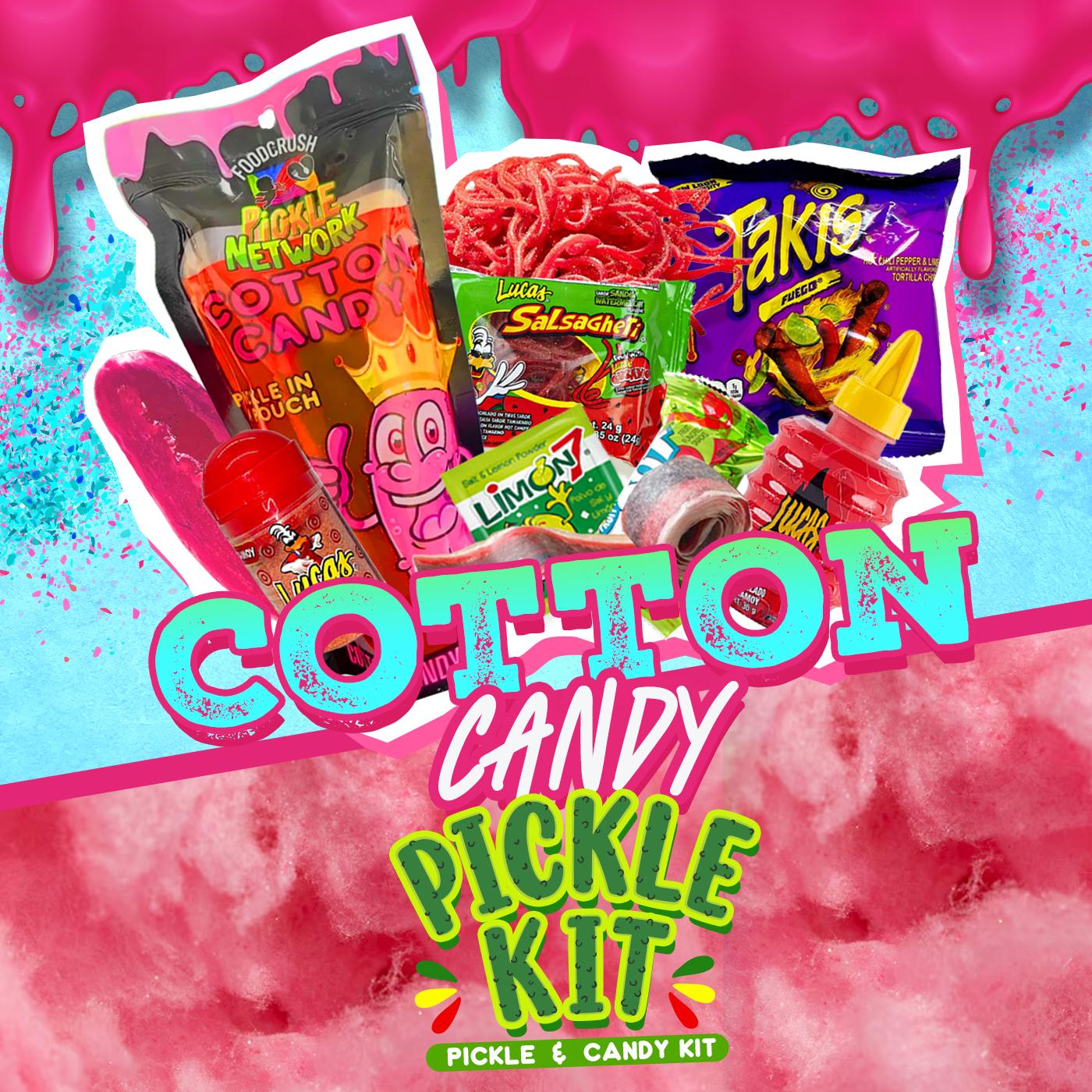 Food Crush Chamoy Pickle Kit - Cotton Candy Sour Blue Razz Grape Traditional Chamoy Mango Tangy Chili Lime