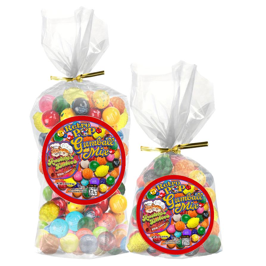Retro Pop Gumball Mix - Classic Candy Shop Vibes with Berry Blast, Cotton Candy, and More