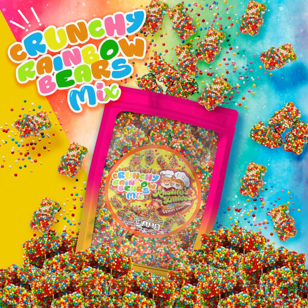 Crunchy Rainbow Bears Mix - Irresistibly Fun Candy Treats for All Ages