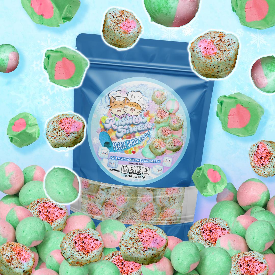 Freeze Dried Chamoy Watermelon Taffy