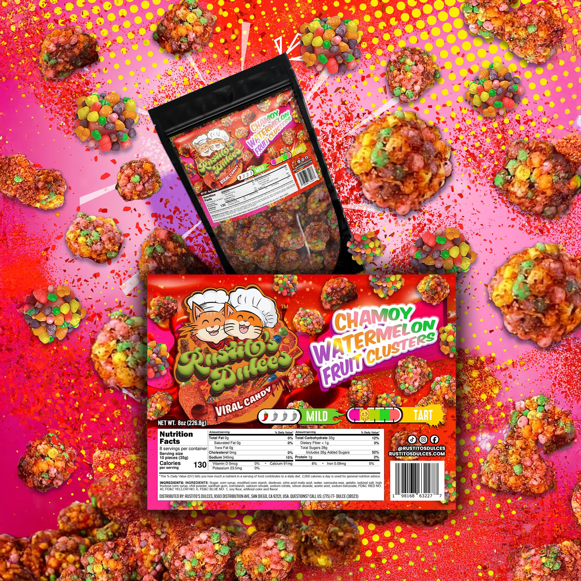 Chamoy Watermelon Fruit Clusters - 8oz bag chamoy pickle Tangy Food