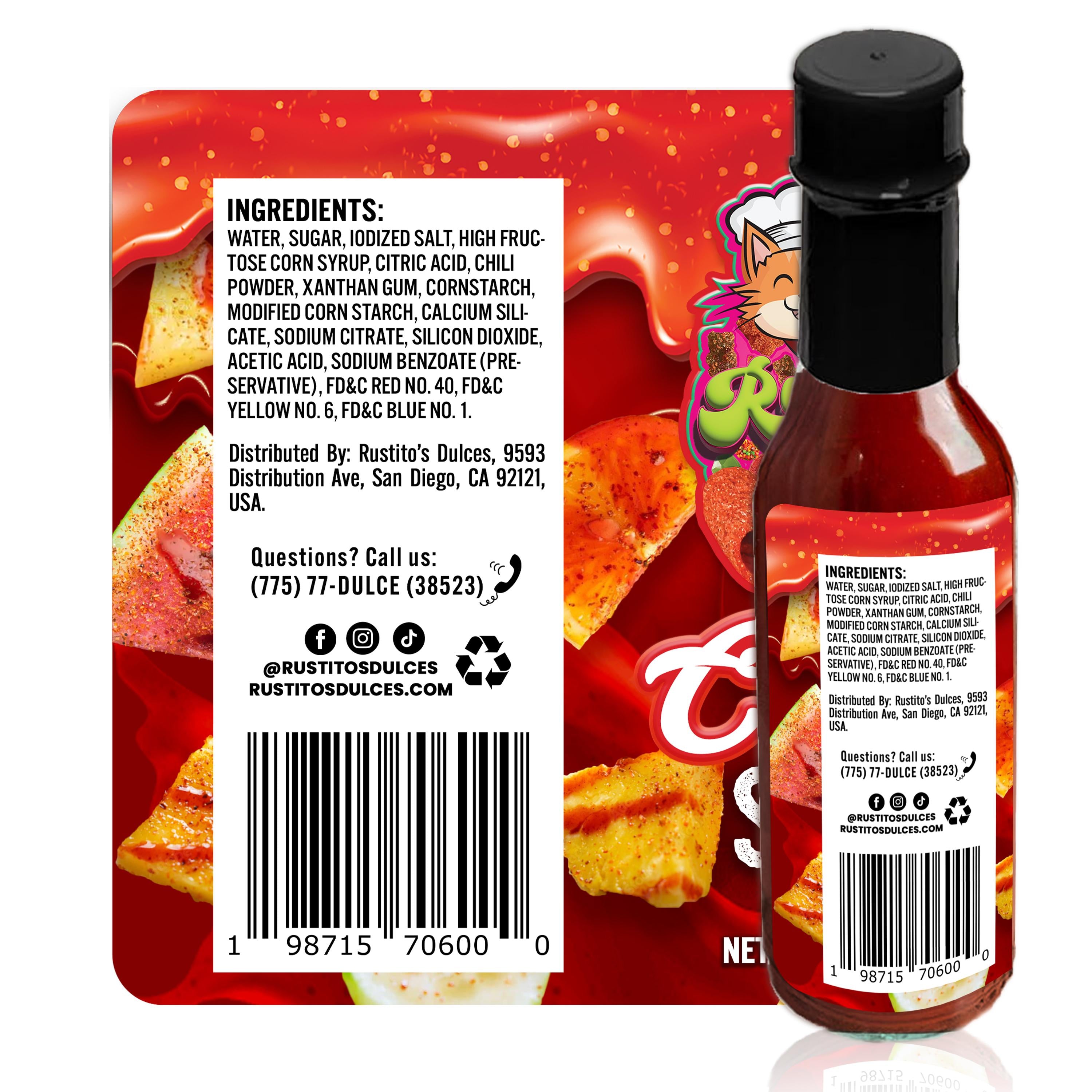Rustito's Chamoy Sauce 5oz Bottle - Add a burst of tangy chamoy flavor to your treats!