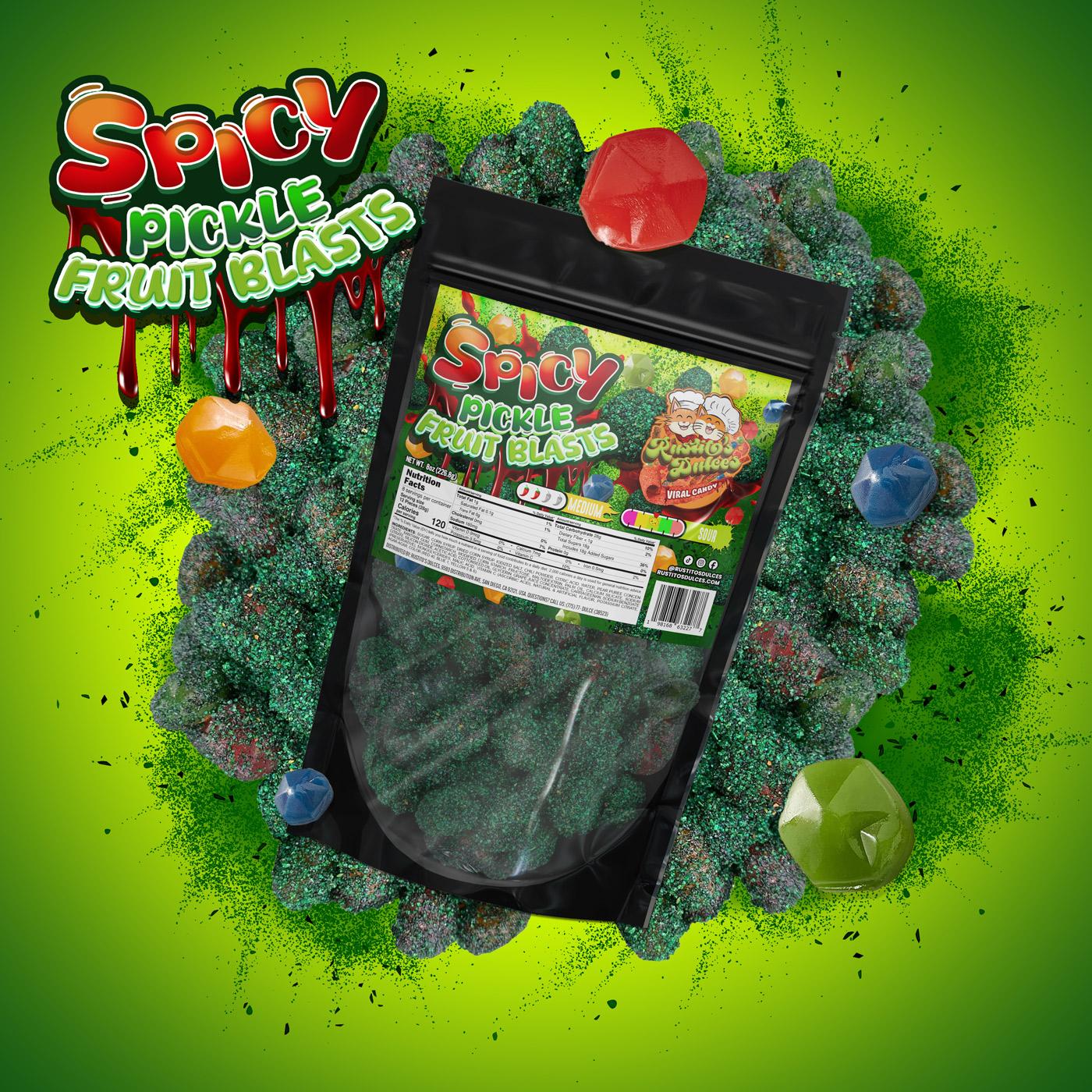 Sour & Spicy Pickle Fruit Blasts Gushers Enchilados A Flavor Explosion for Snack Lovers Tangy Food