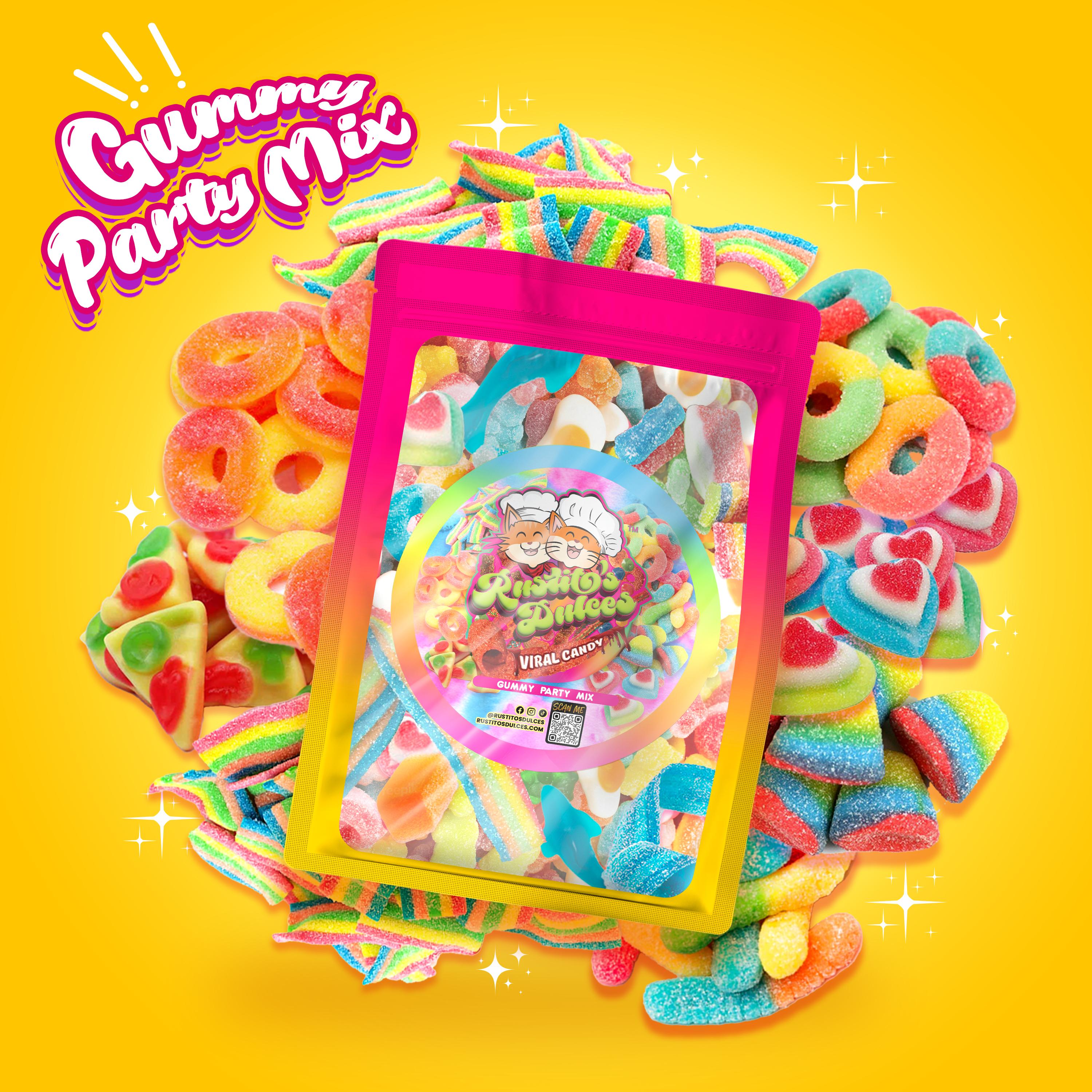 Gummy Party Mix - 6 Favorite Gummies in a Delicious Sweet & Sour Candy Snack Mix