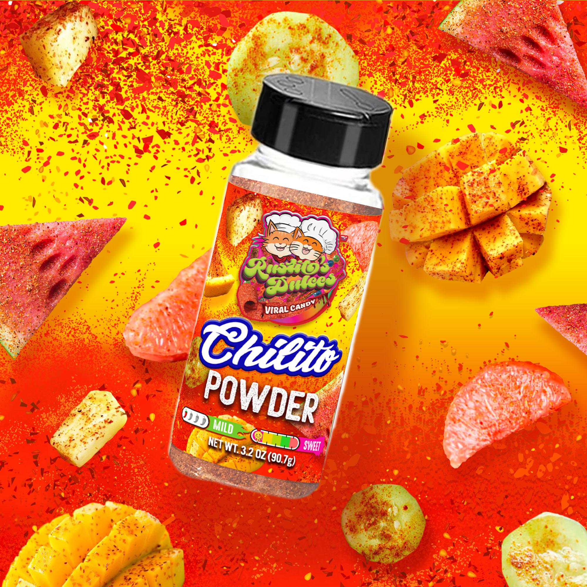 Rustito's Chilito Powder 3.2oz Shaker Bottle - Add delicious chamoy flavor to anything!