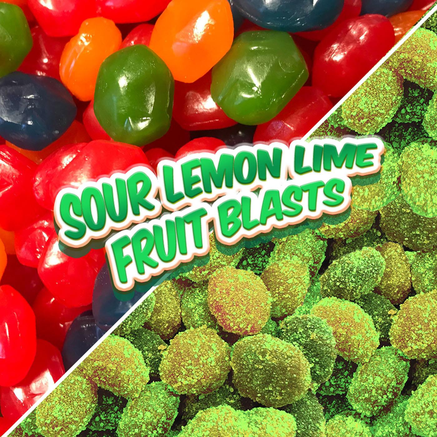Sour Lemon Lime Fruit Blasts Enchilados - Sour, Tangy, Spicy Candy Snack & Bursting with Flavor!