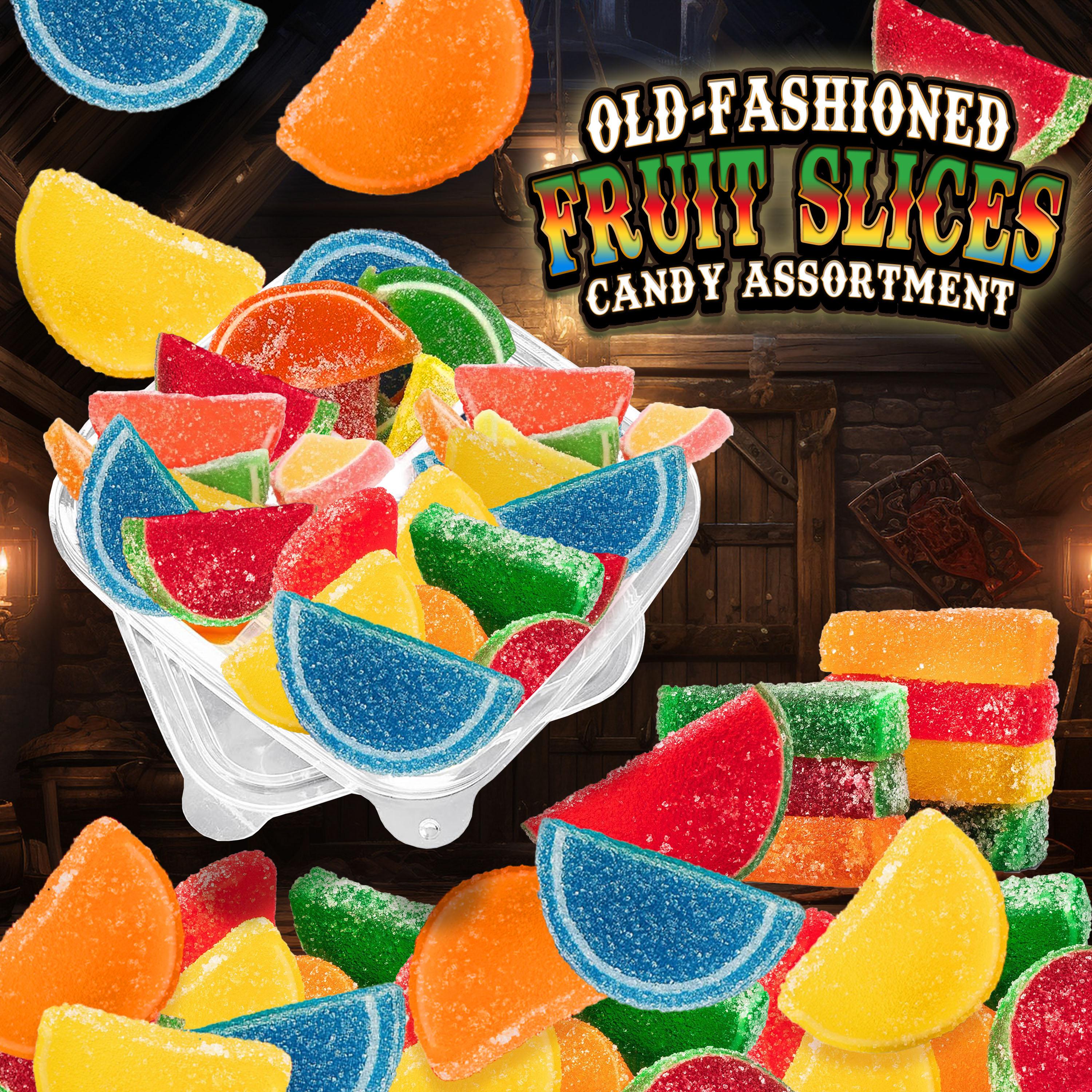 Old-Fashioned Fruit Slice Candy Assortment - Bright, Chewy, Bursting with Flavor