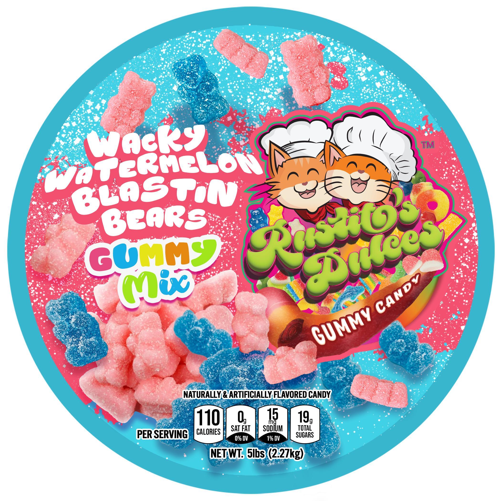 Wacky Watermelon Blastin Bears Gummy Mix - 5lb Tub Sour Flavored Candy Sweet