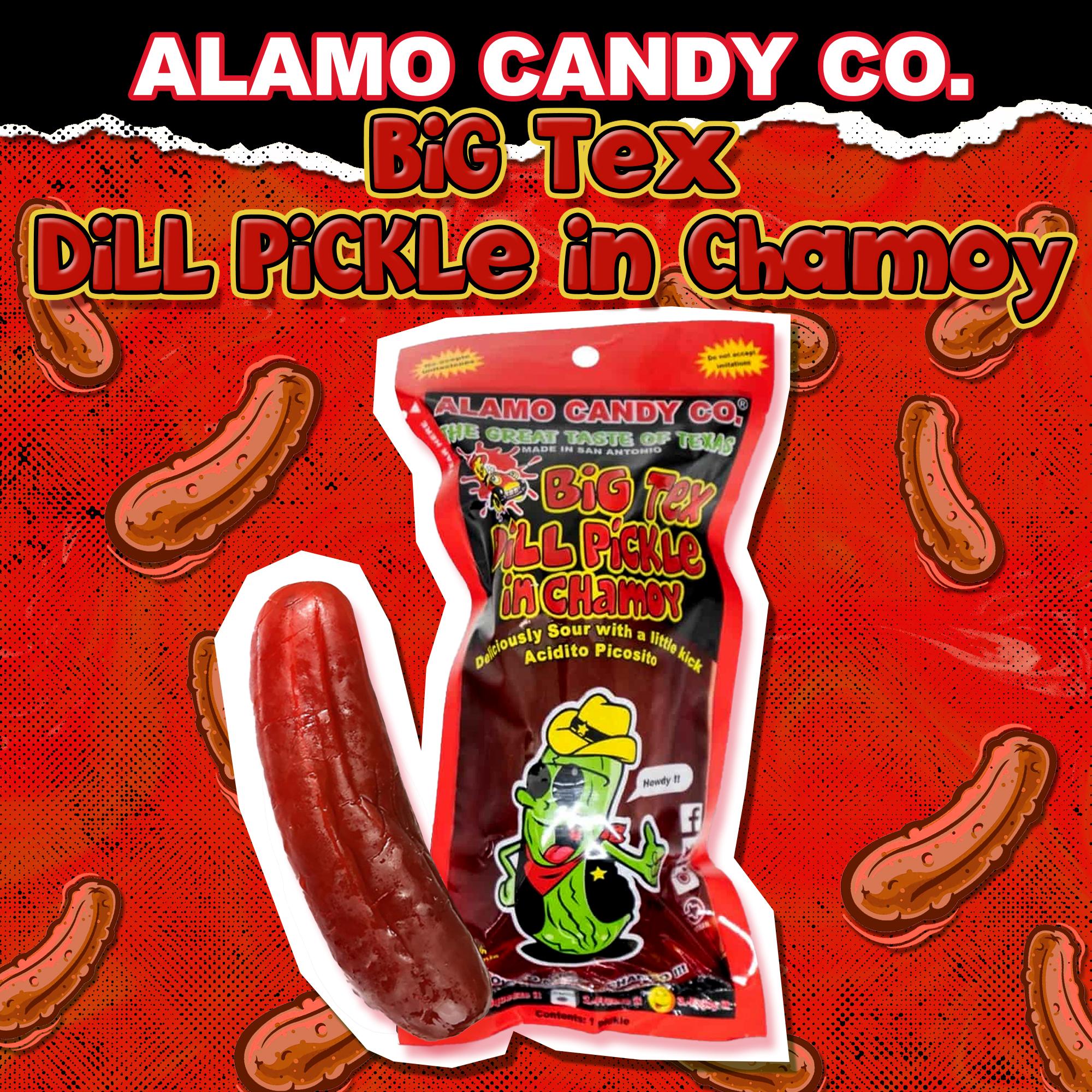 Big Tex Chamoy Pickle From Alamo Candy Co. the Original Dill Pickle in Chamoy Viral Pickle