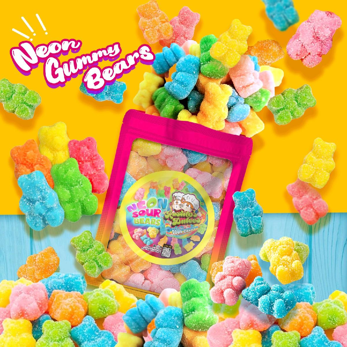 Neon Sour Gummy Bears