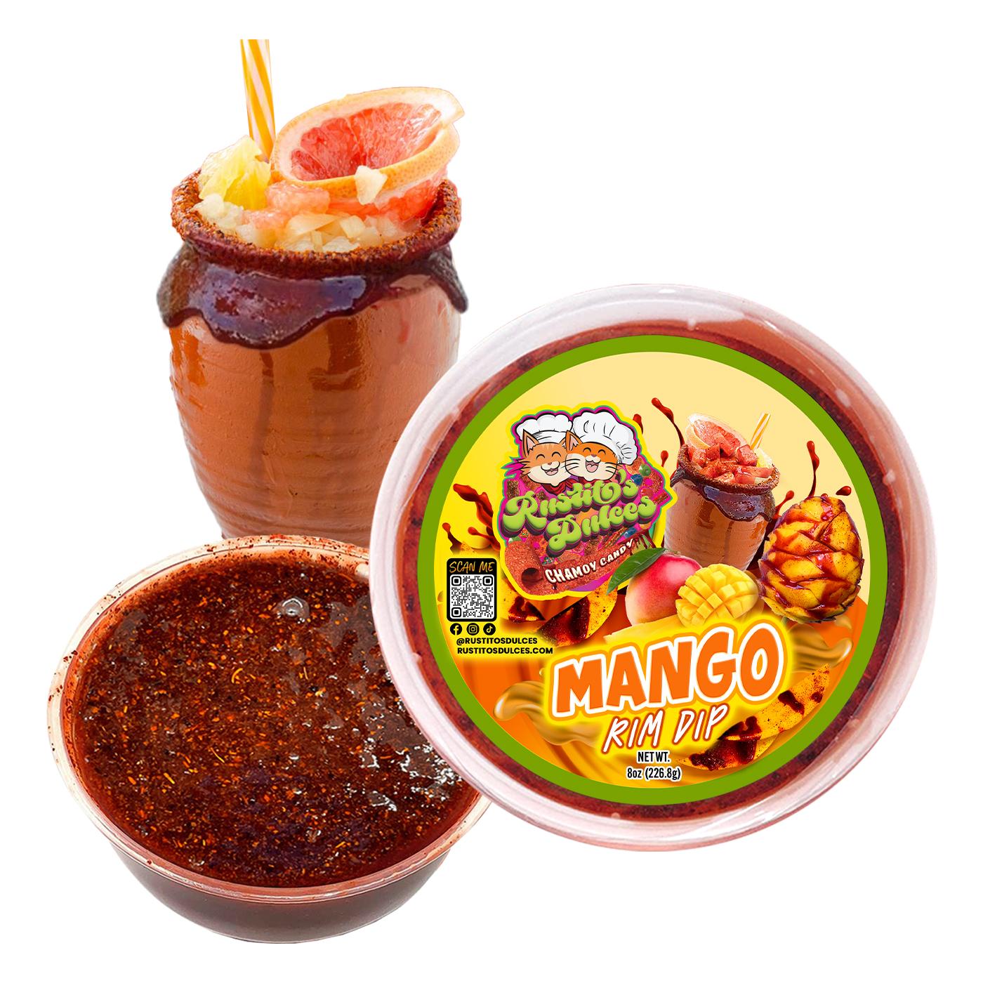 Mango Rim Dip - Sweet & Tangy Chamoy Mango Flavor for Snacks and Drinks
