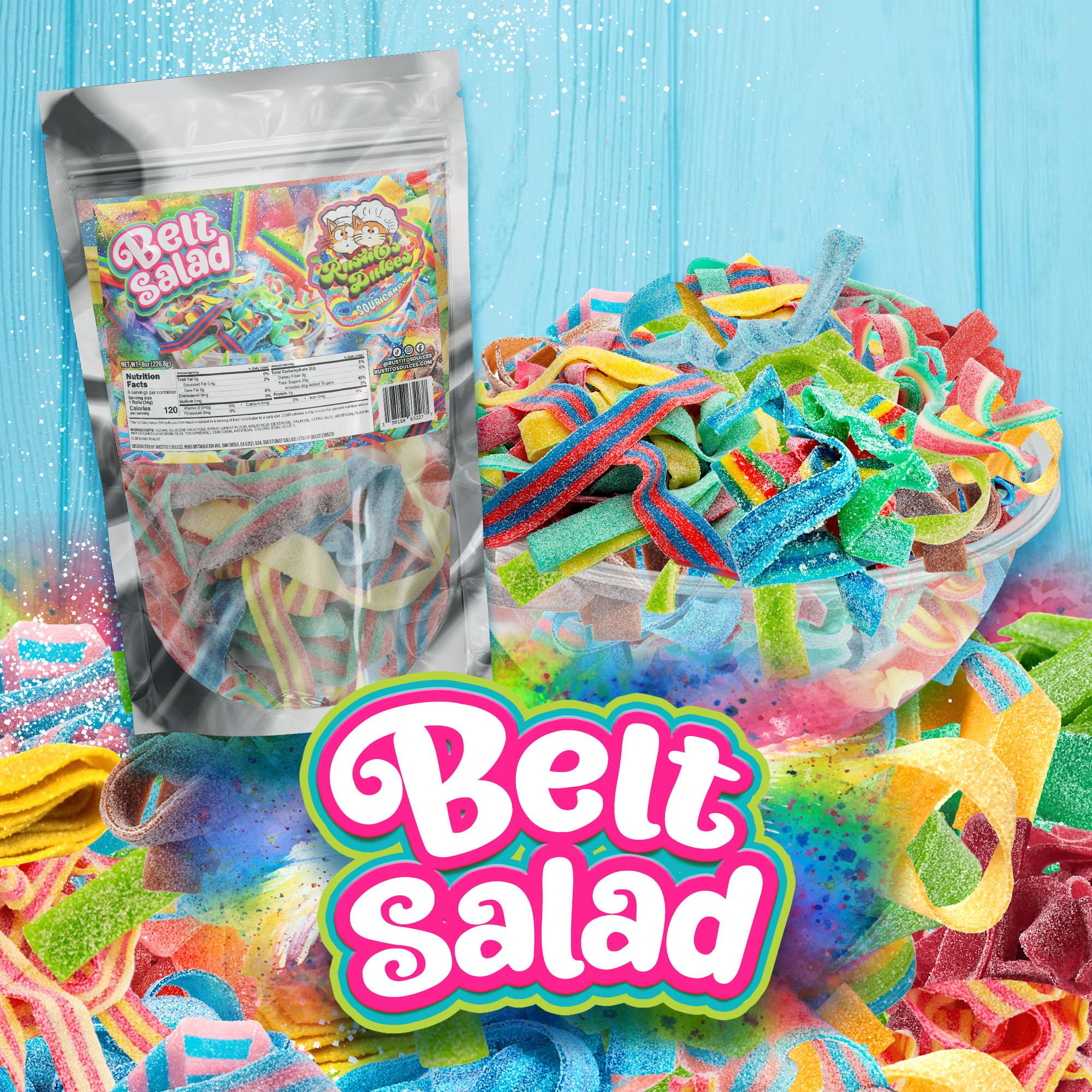 Sour Belt Salad with Customizable Toppers - Mix of Flavors for a Unique Taste Experience