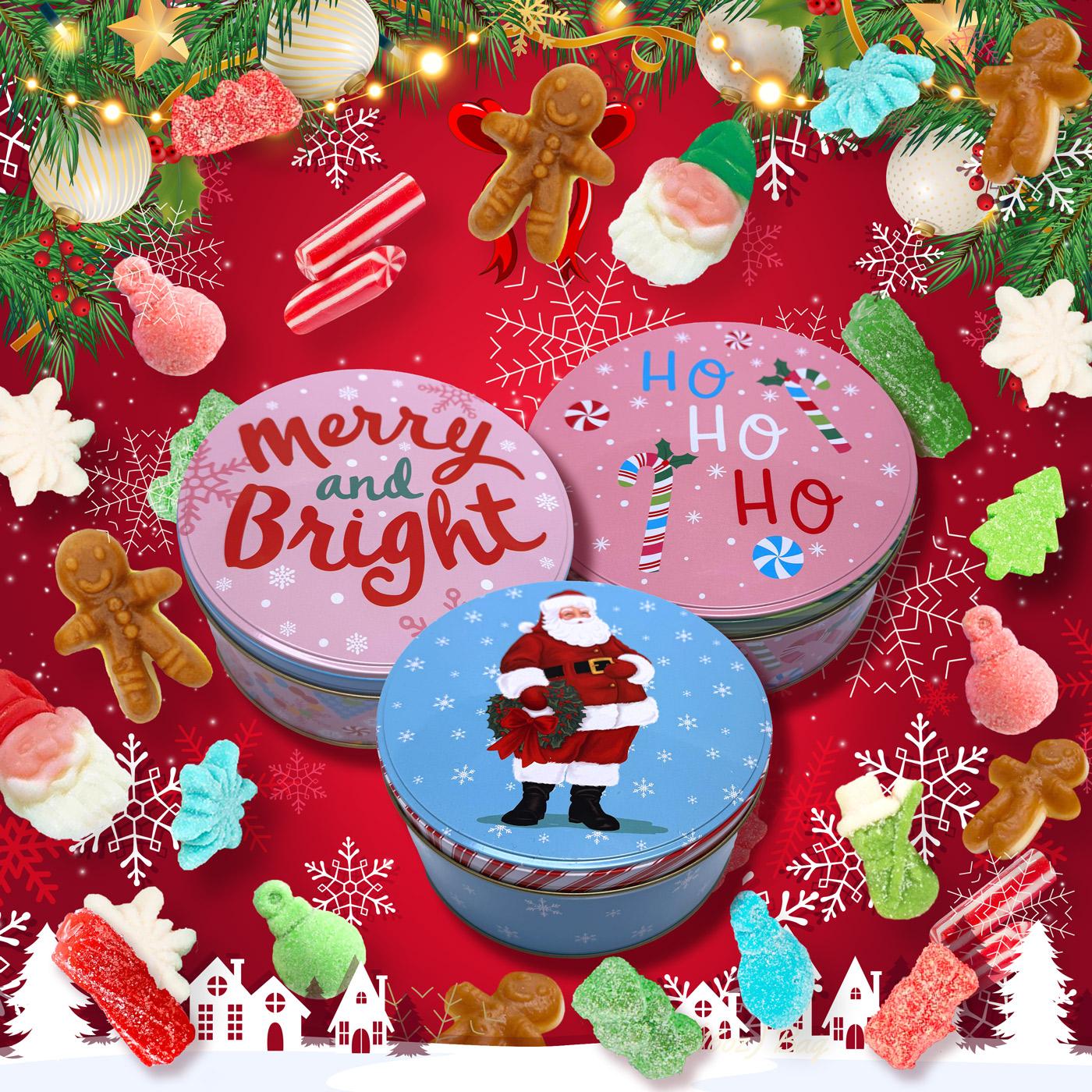 Merry Mix Holiday Gummies - Festive Christmas Shapes in Limited Seasonal Tin