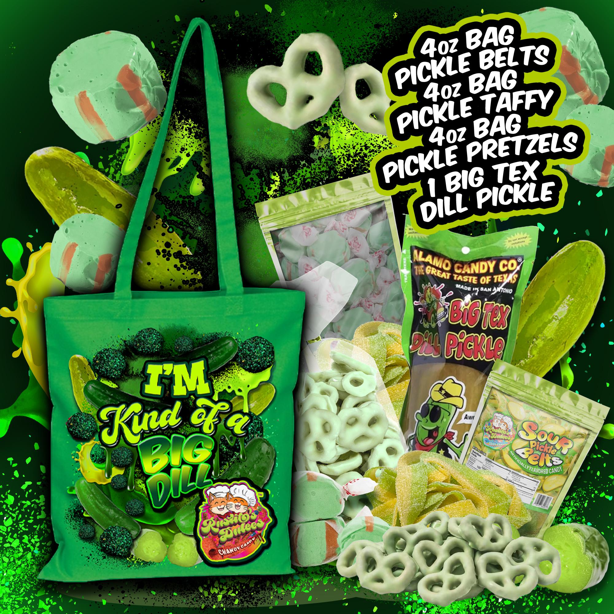 I'm Kind of a Big Dill - Pickle Lover's Bundle with Sour Pickle Belts, Pickle Taffy, Dill Pickle Yogurt Pretzels & More