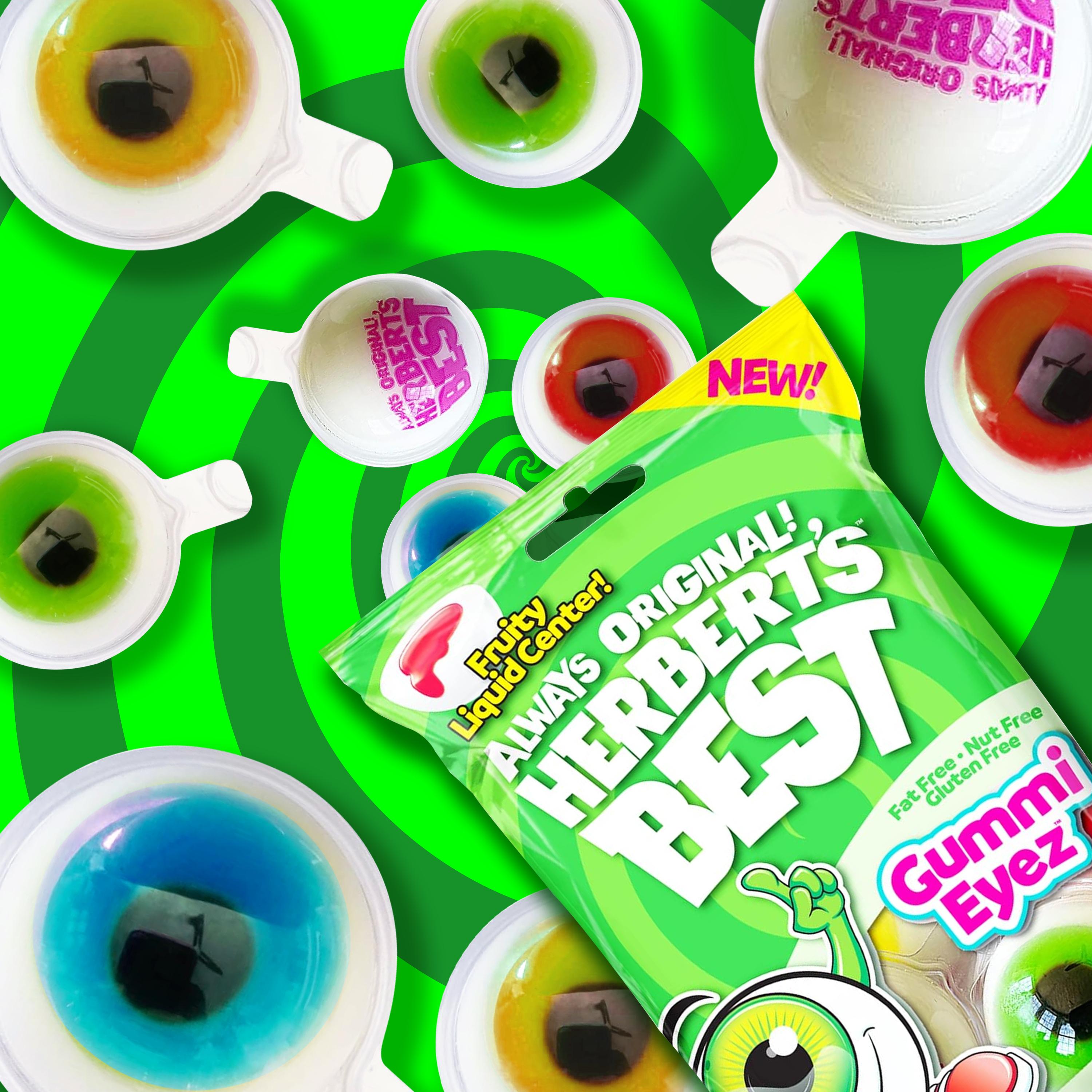 Herbert's Best Gummi Eyez Candy with Fruit Flavored Liquid Center - Fun and Flavorful Chewy Sweet Treats