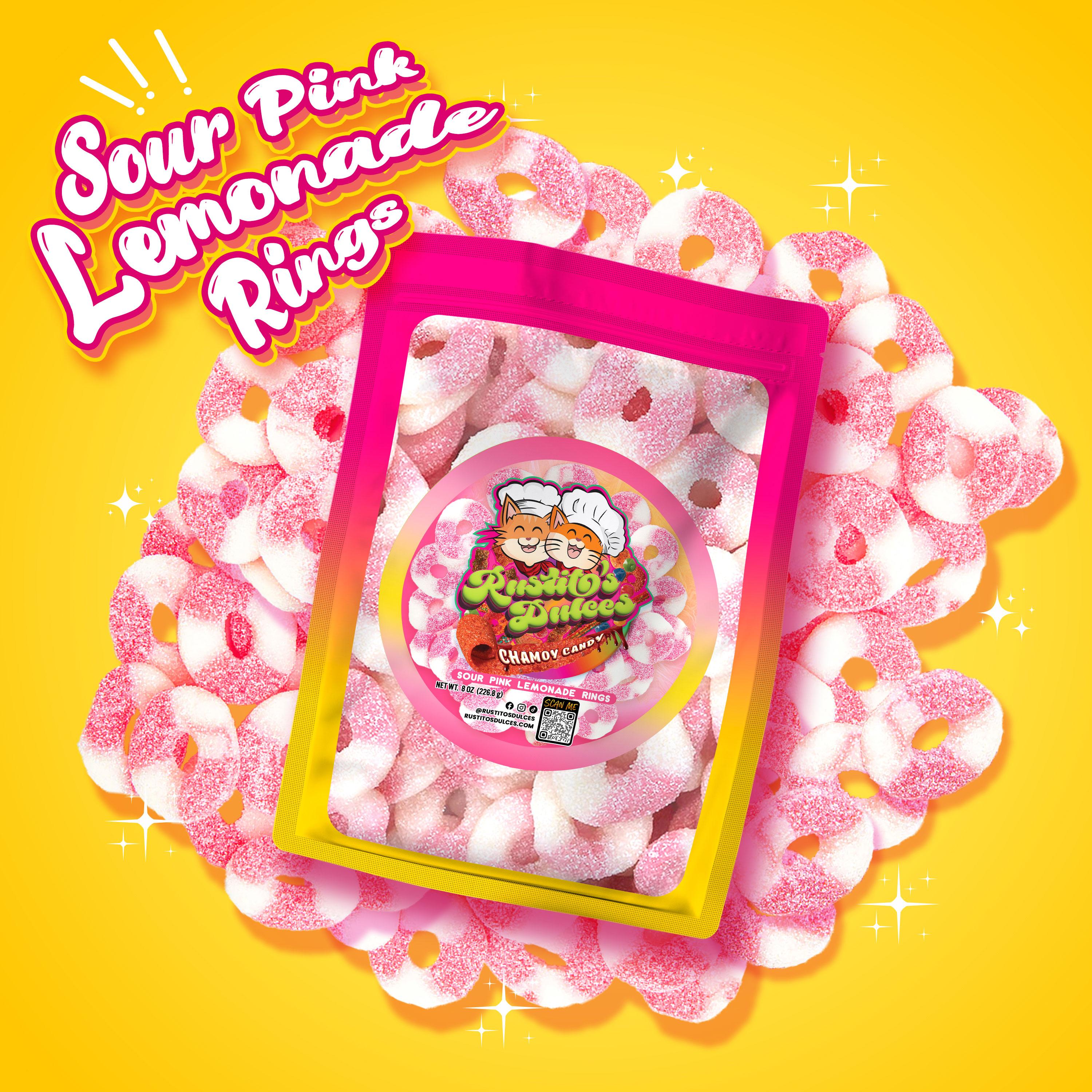 Sour Pink Lemonade Rings - Irresistibly Chewy Gummy Treats for Sweet and Sour Lovers candy