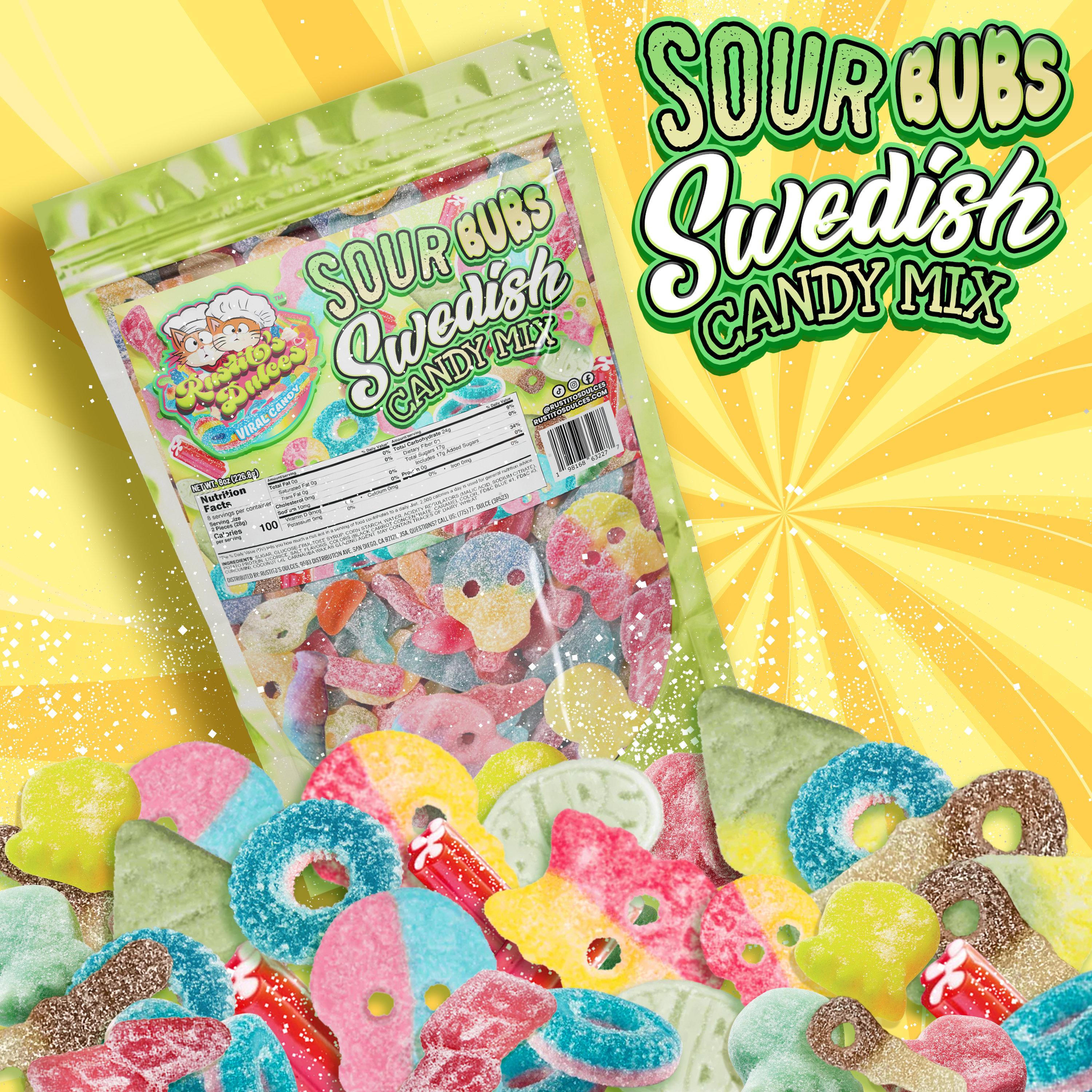 Bubs Swedish Candy Mix - Sweet, Sour, or Both for a Delicious Treat with Less Sugar and More Flavor Snack