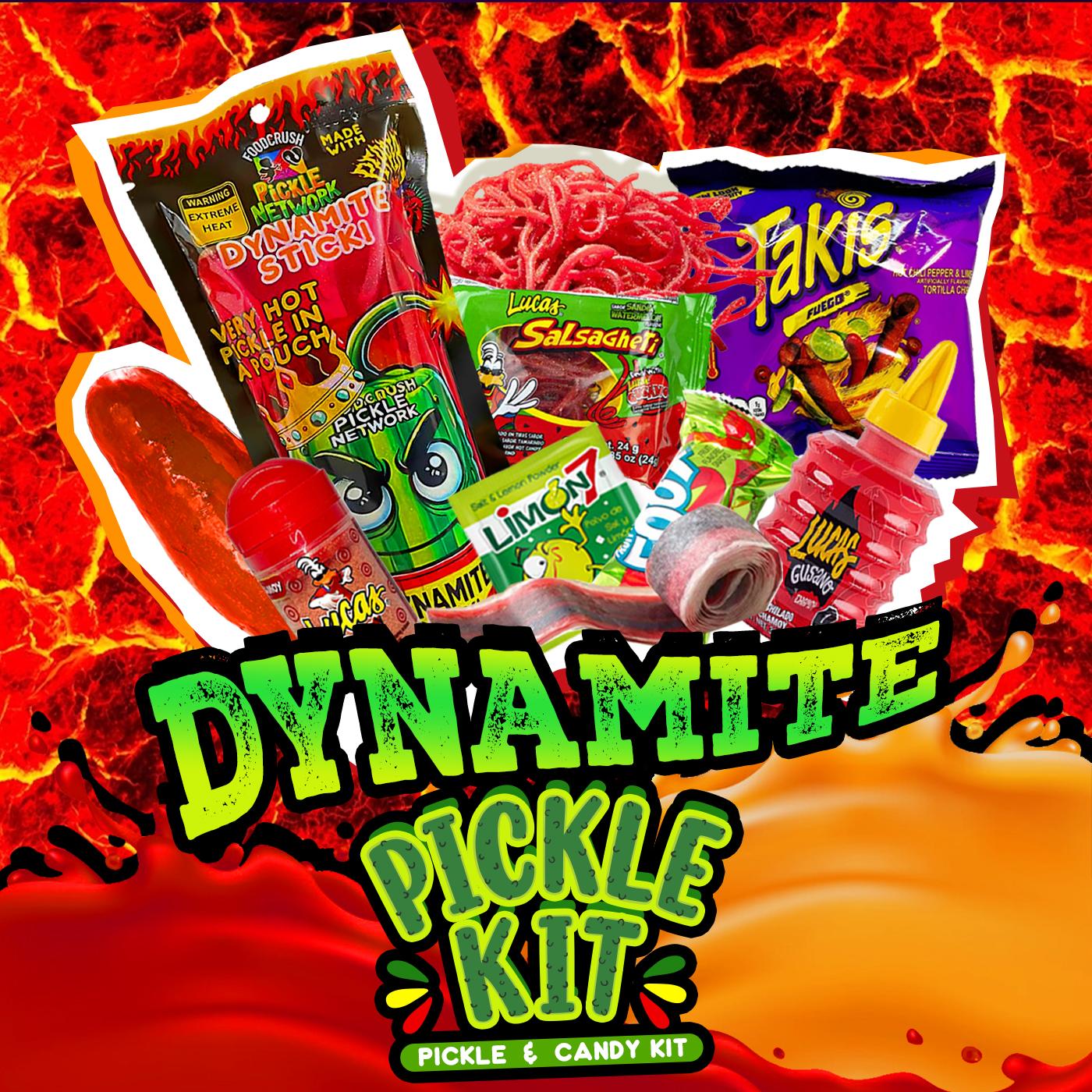 Food Crush Chamoy Pickle Kit - Cotton Candy Sour Blue Razz Grape Traditional Chamoy Mango Tangy Chili Lime