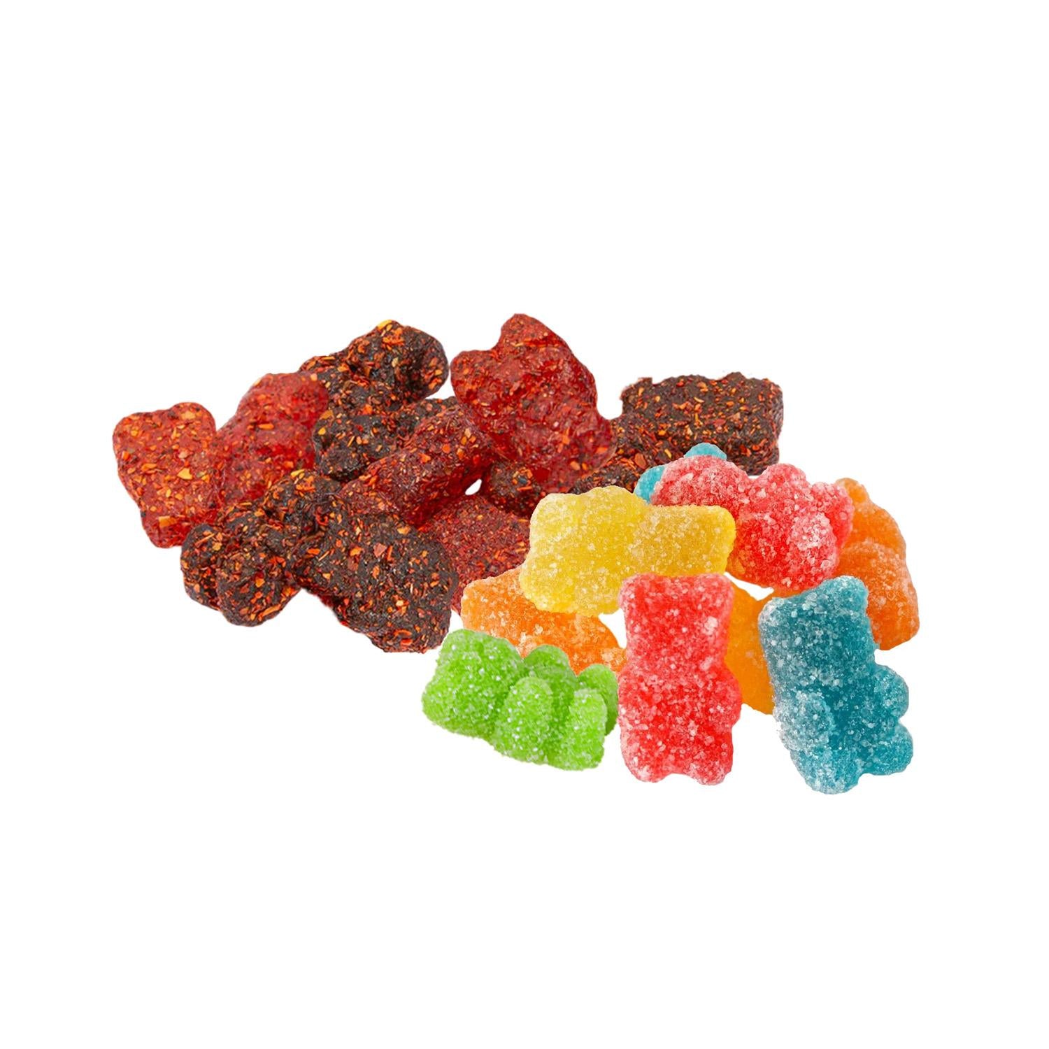Sour Neon Bear Enchilados - Tangy, Chewy Candy with a Spicy Chamoy Kick