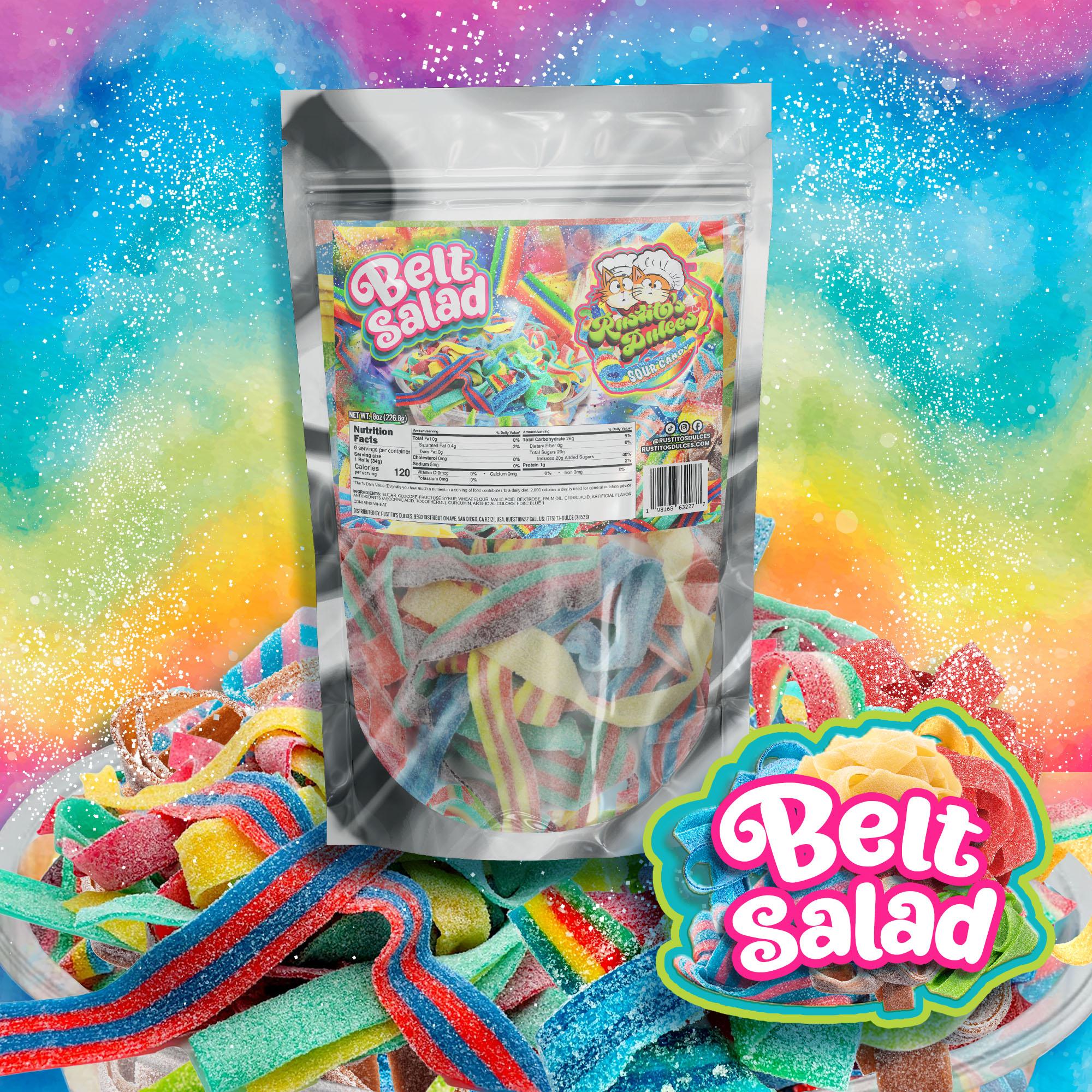 Sour Belt Salad with Customizable Toppers - Mix of Flavors for a Unique Taste Experience