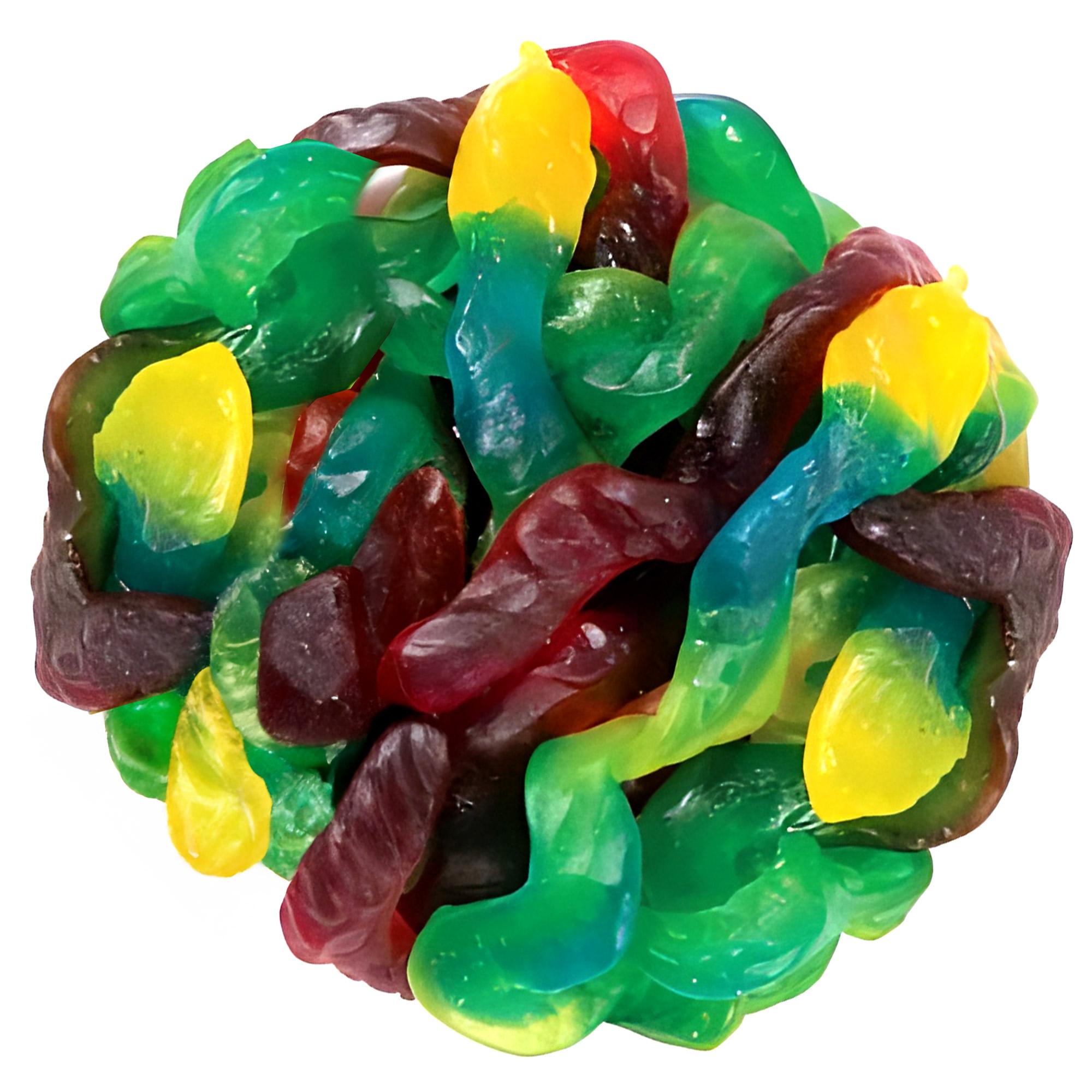Giant Gummy Snakes in a Bucket - Fruity, Chewy, Nearly 3-Foot Long Candy Treats
