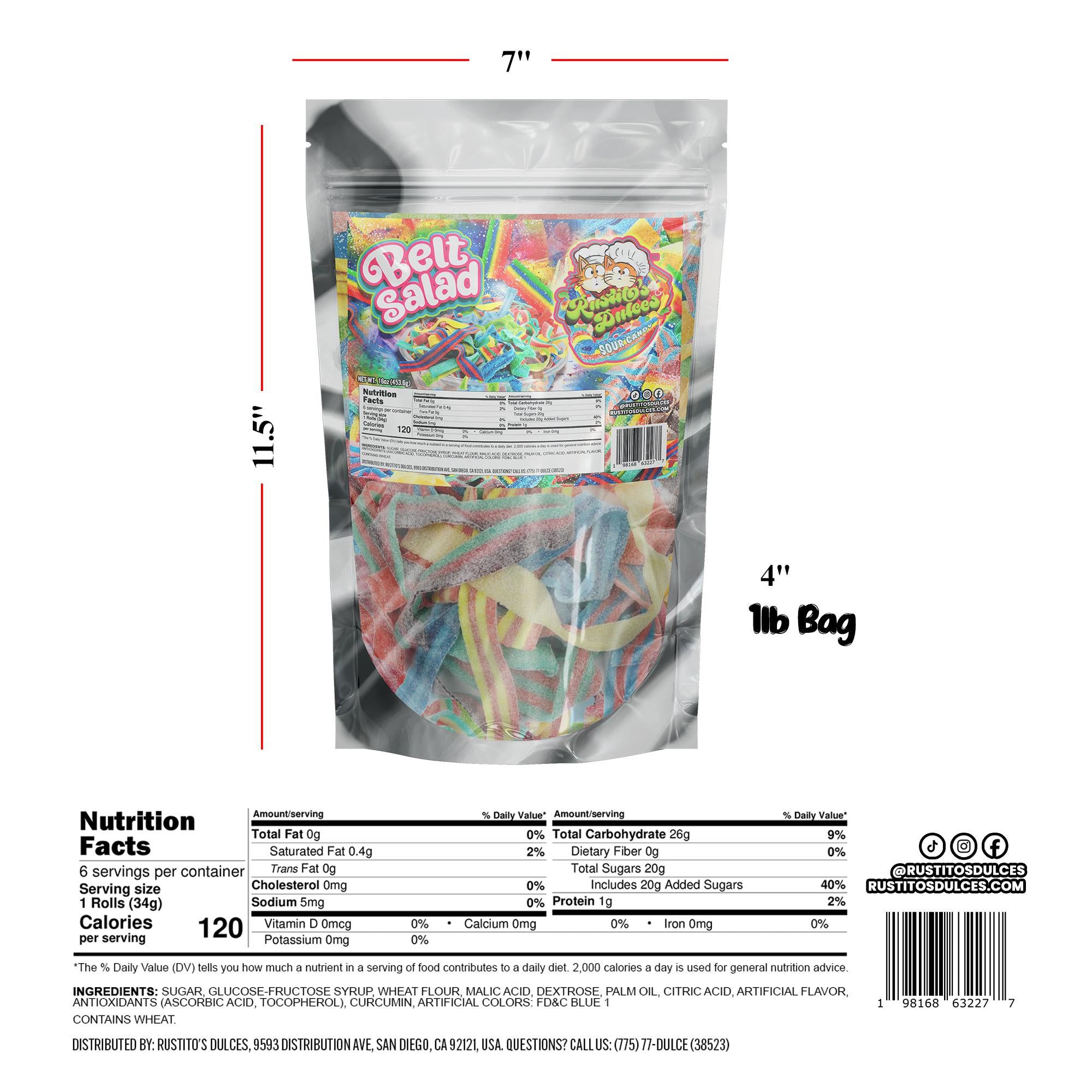 Sour Belt Salad with Customizable Toppers - Mix of Flavors for a Unique Taste Experience