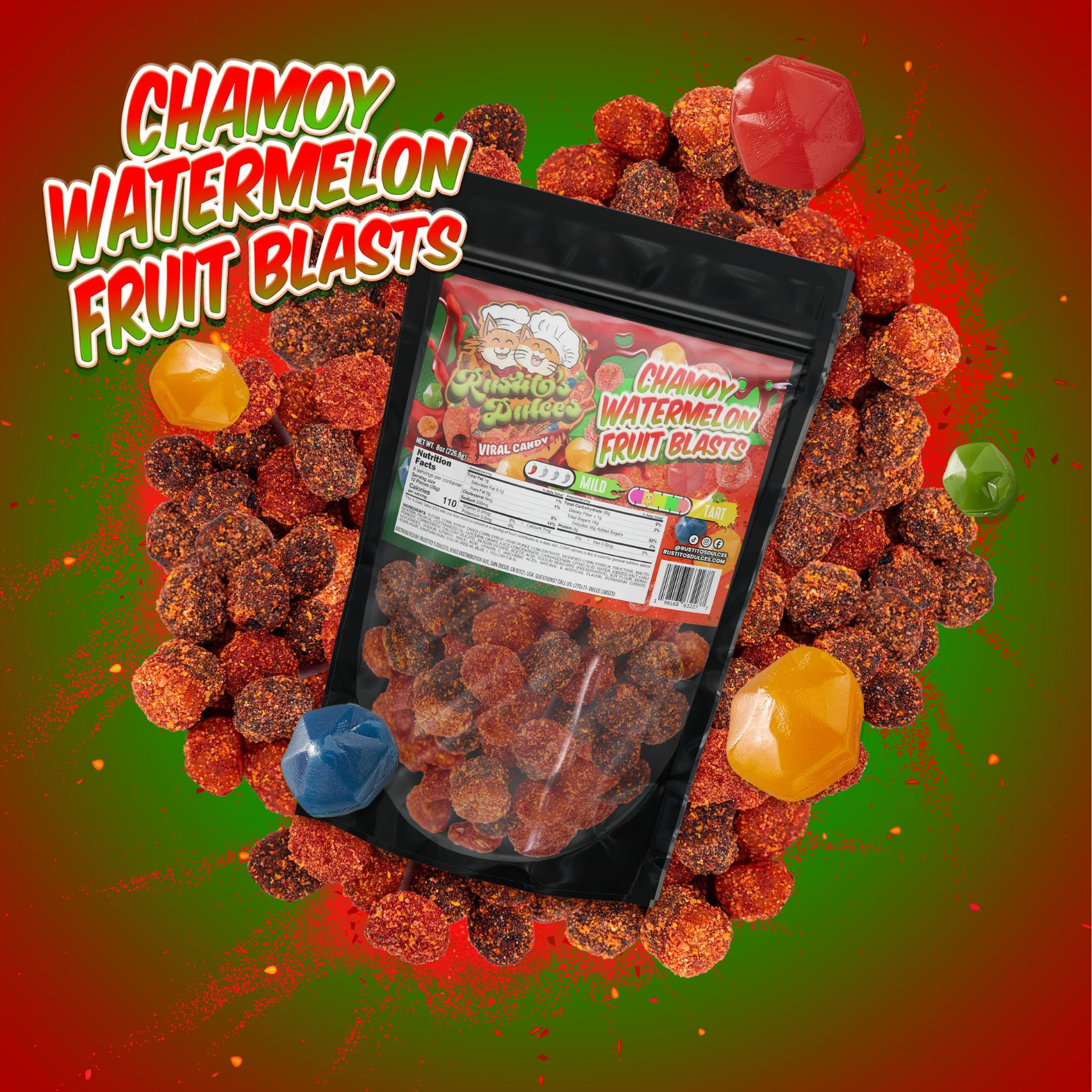 Chamoy Watermelon Fruit Blasts Gushers Enchilados Sweet, Spicy, and Juicy Flavor Explosion