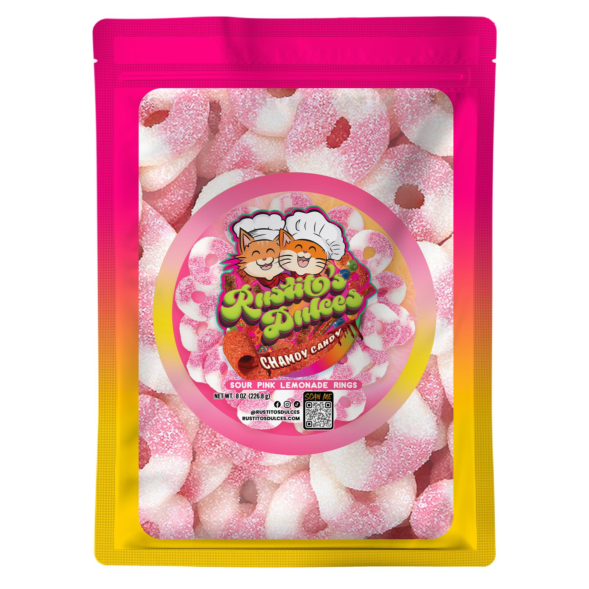 Sour Pink Lemonade Rings - Irresistibly Chewy Gummy Treats for Sweet and Sour Lovers candy