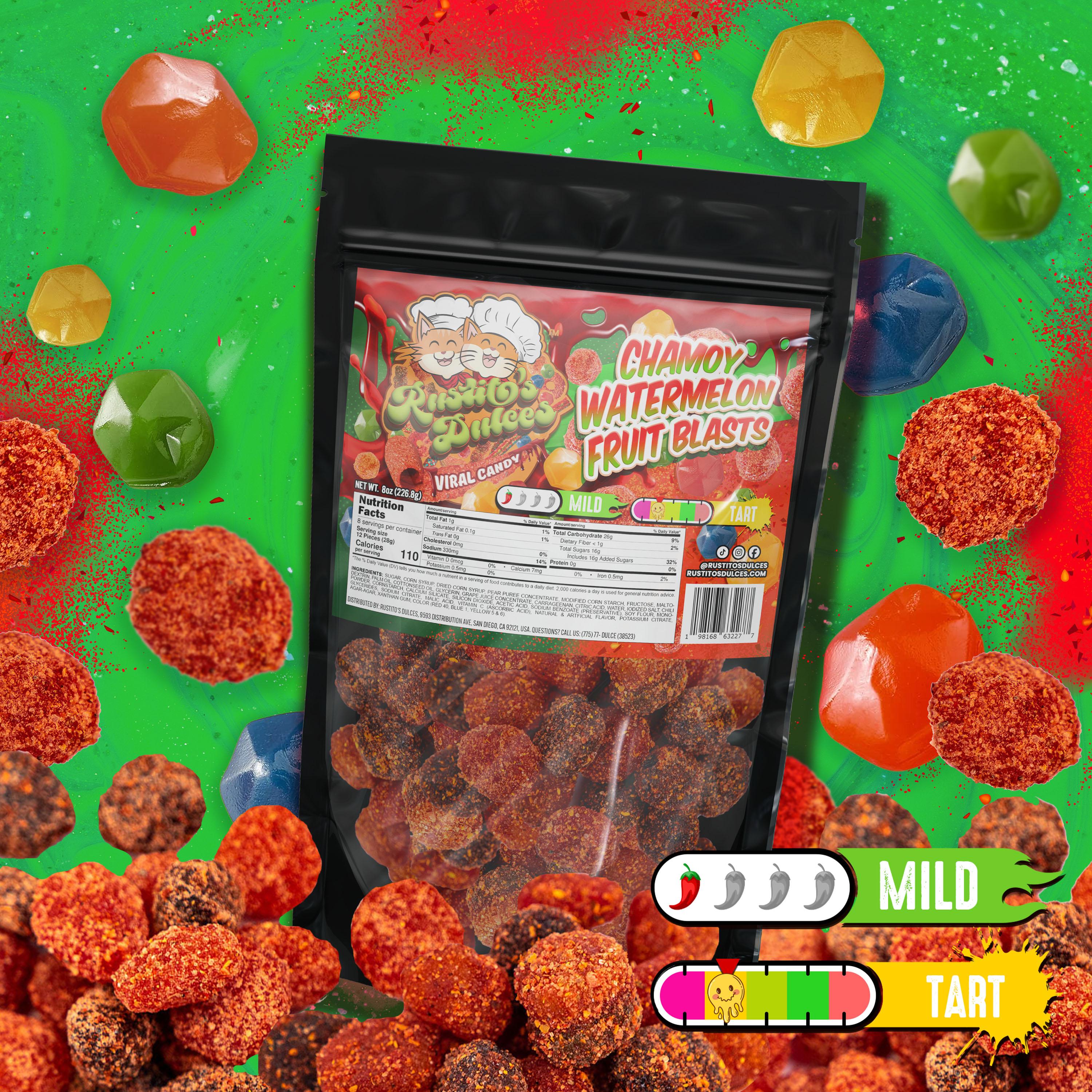 Chamoy Watermelon Fruit Blasts Gushers Enchilados Sweet, Spicy, and Juicy Flavor Explosion