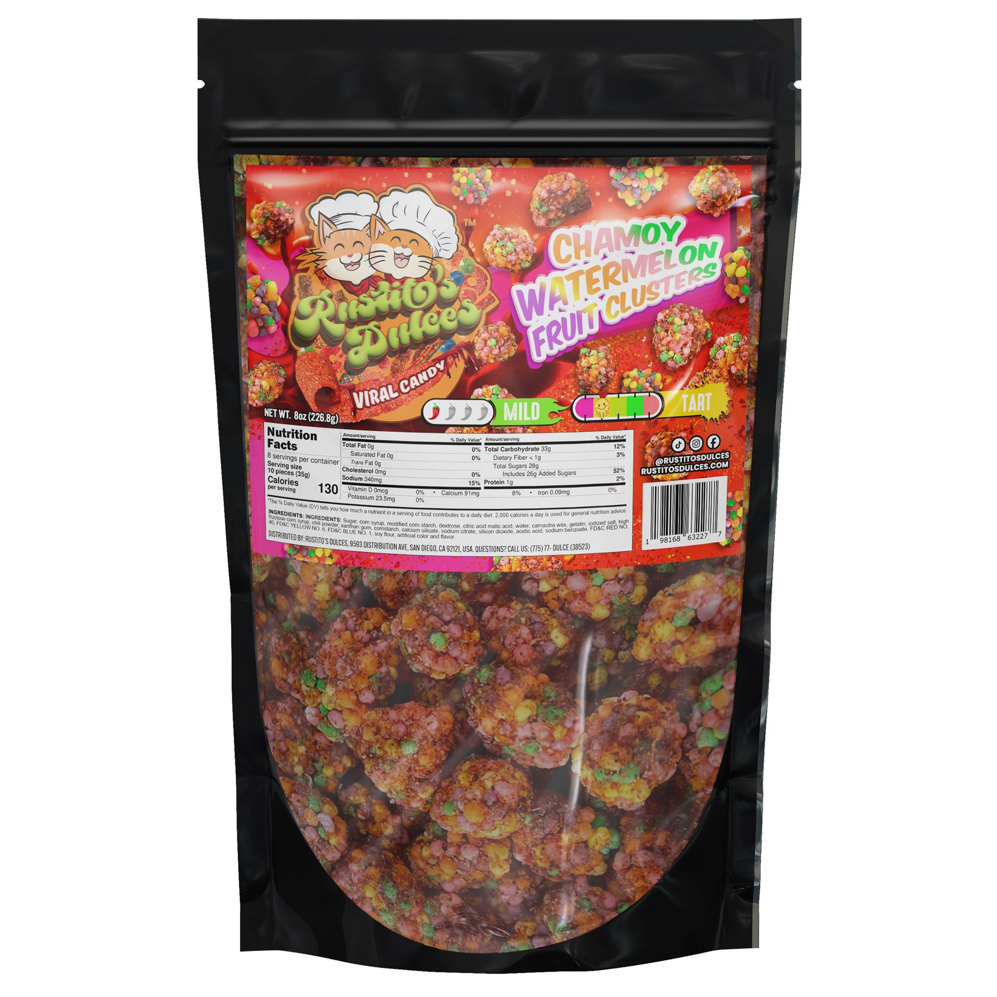 Chamoy Watermelon Fruit Clusters - 8oz bag chamoy pickle Tangy Food