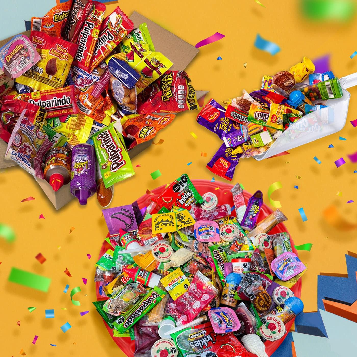 Large Mexican Candy Bag 1lb bag with all your favorite Mexican and American candies authentic mexican