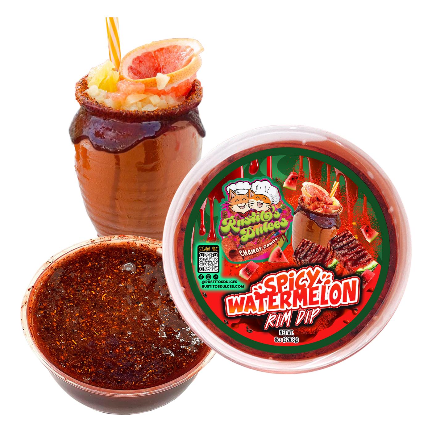 Spicy Watermelon Rim Dip - A Chamoy Flavor Explosion for Your Snacks and Drinks!