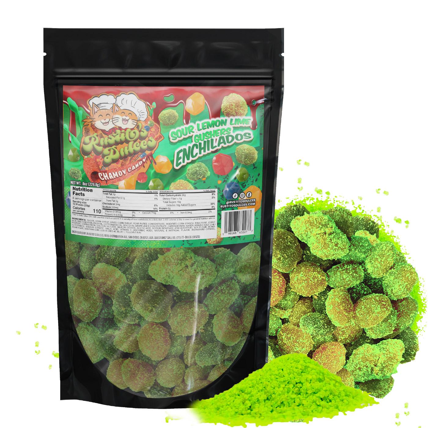 Sour Lemon Lime Fruit Blasts Enchilados - Sour, Tangy, Spicy Candy Snack & Bursting with Flavor!