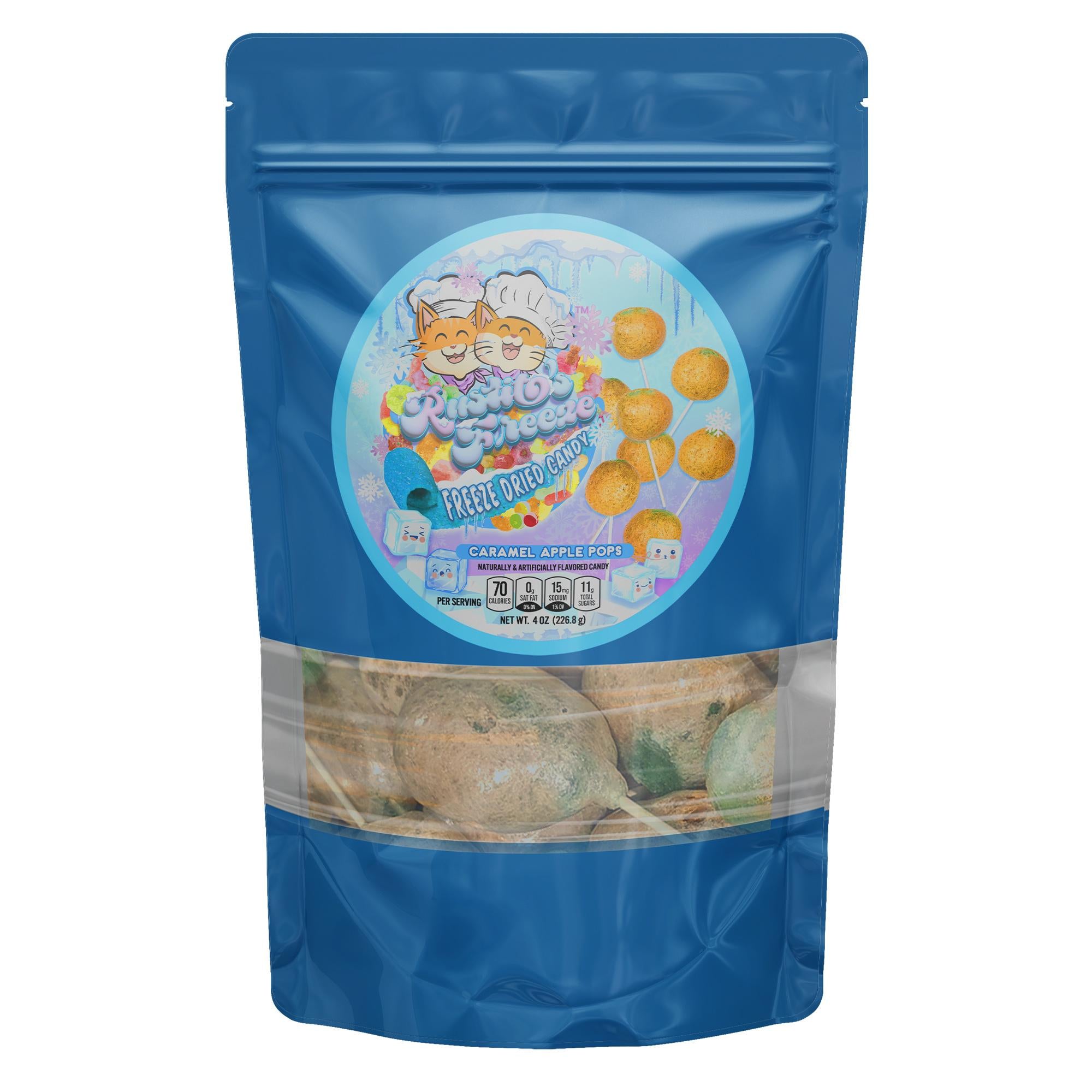 Freeze Dried Caramel Apple Pops 2oz Bag