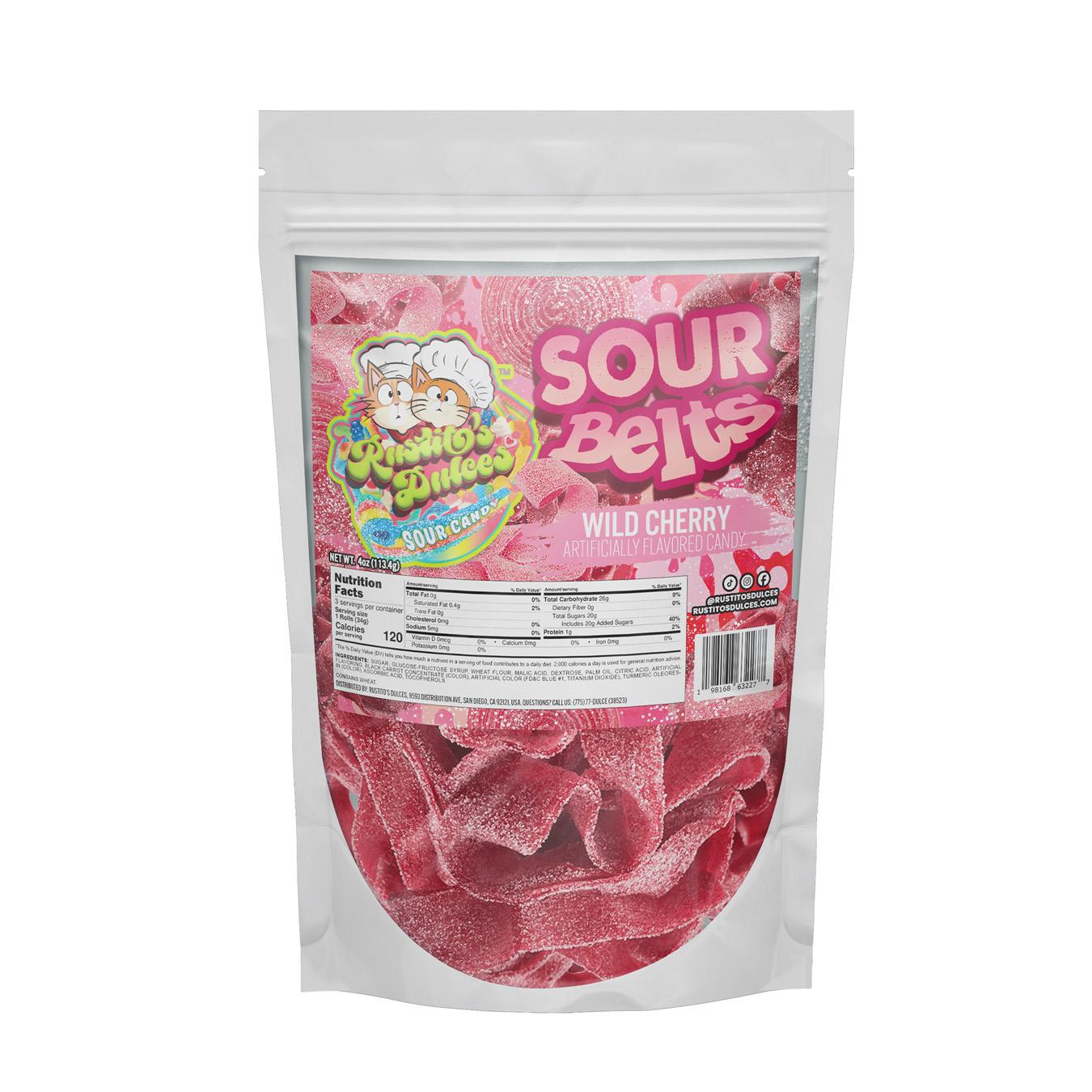Wild Cherry Sour Belts candy belts