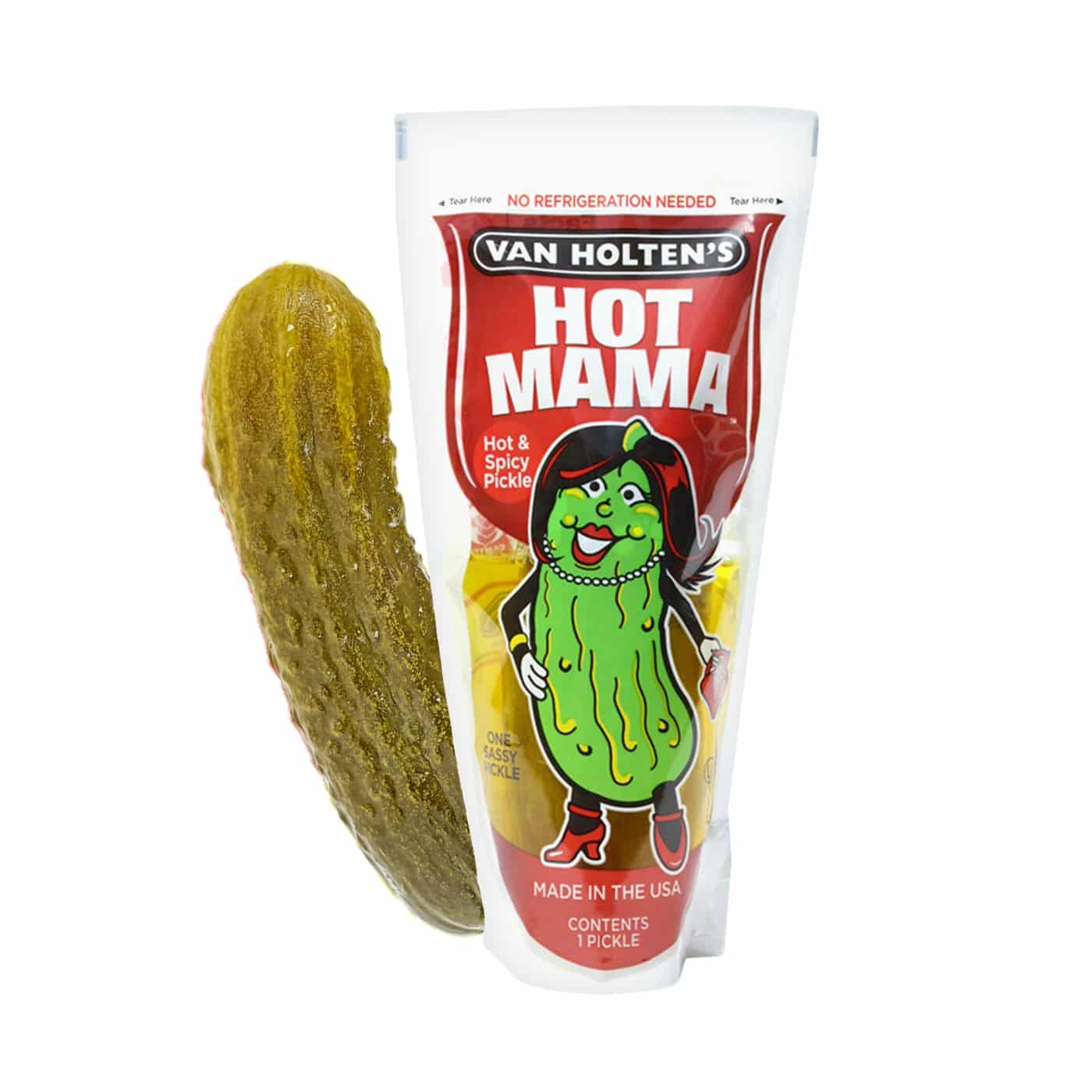 Van Holten's Hot Mama Pickle - Spicy and Picante Flavor Natural Cucumber pickles