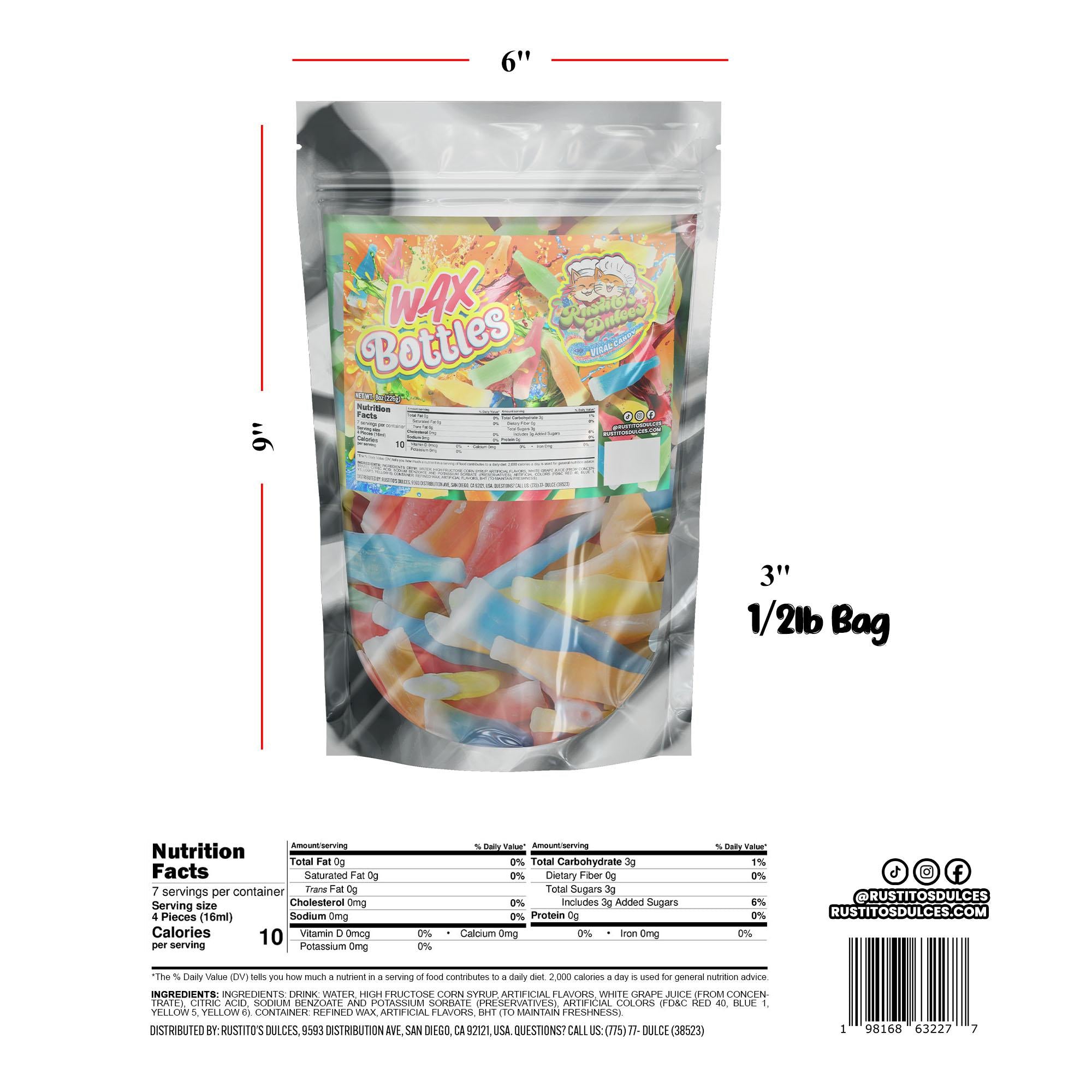 Wax Bottles Candy - Nik-L-Nip Colorful Wax Containers for a Nostalgic Treat