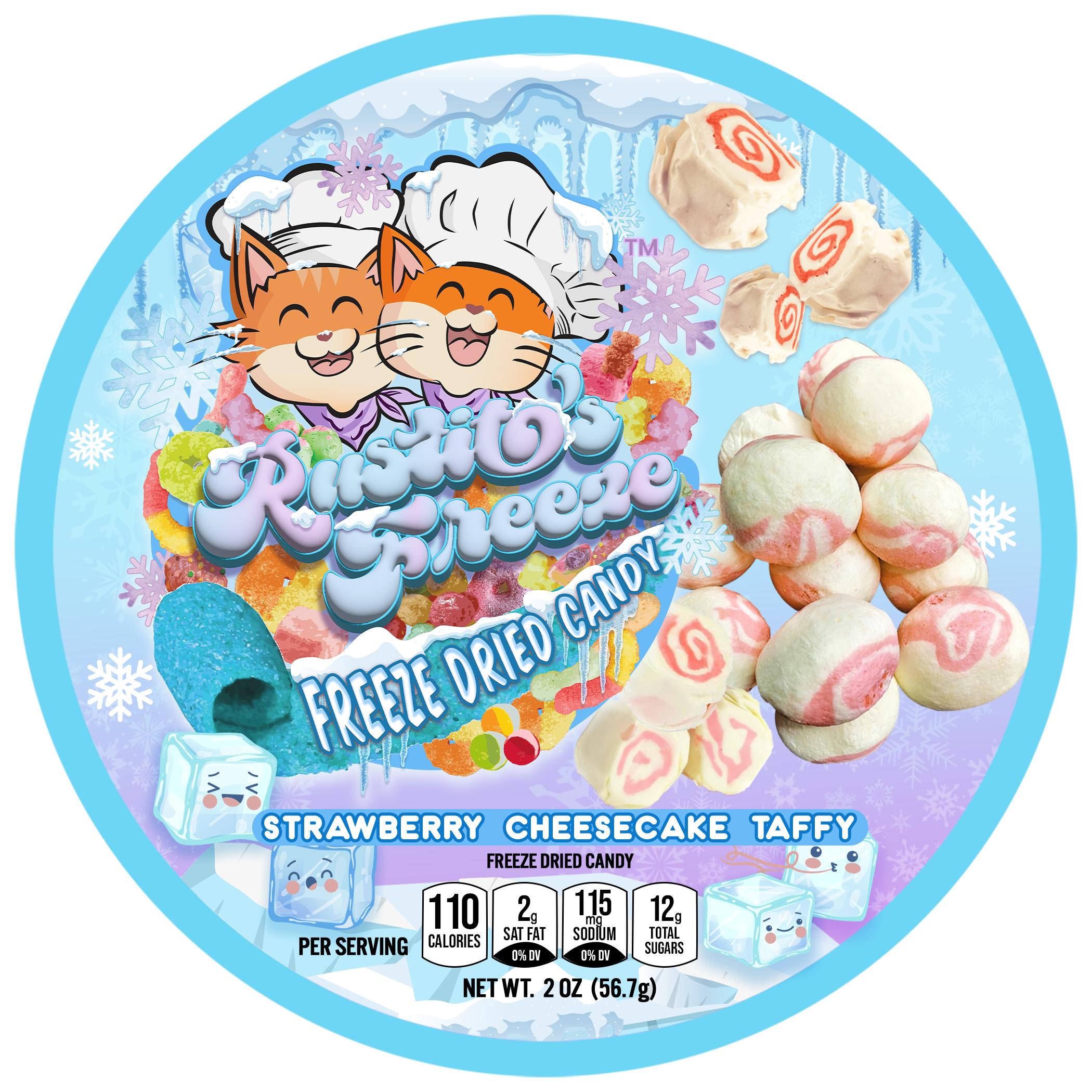 Rustito's Dulces Freeze-Dried Strawberry Cheesecake Taffy 2oz Bag freeze dried viral freeze