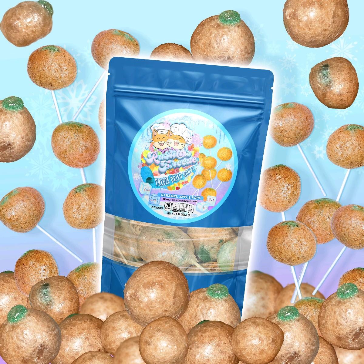 Freeze Dried Caramel Apple Pops 2oz Bag