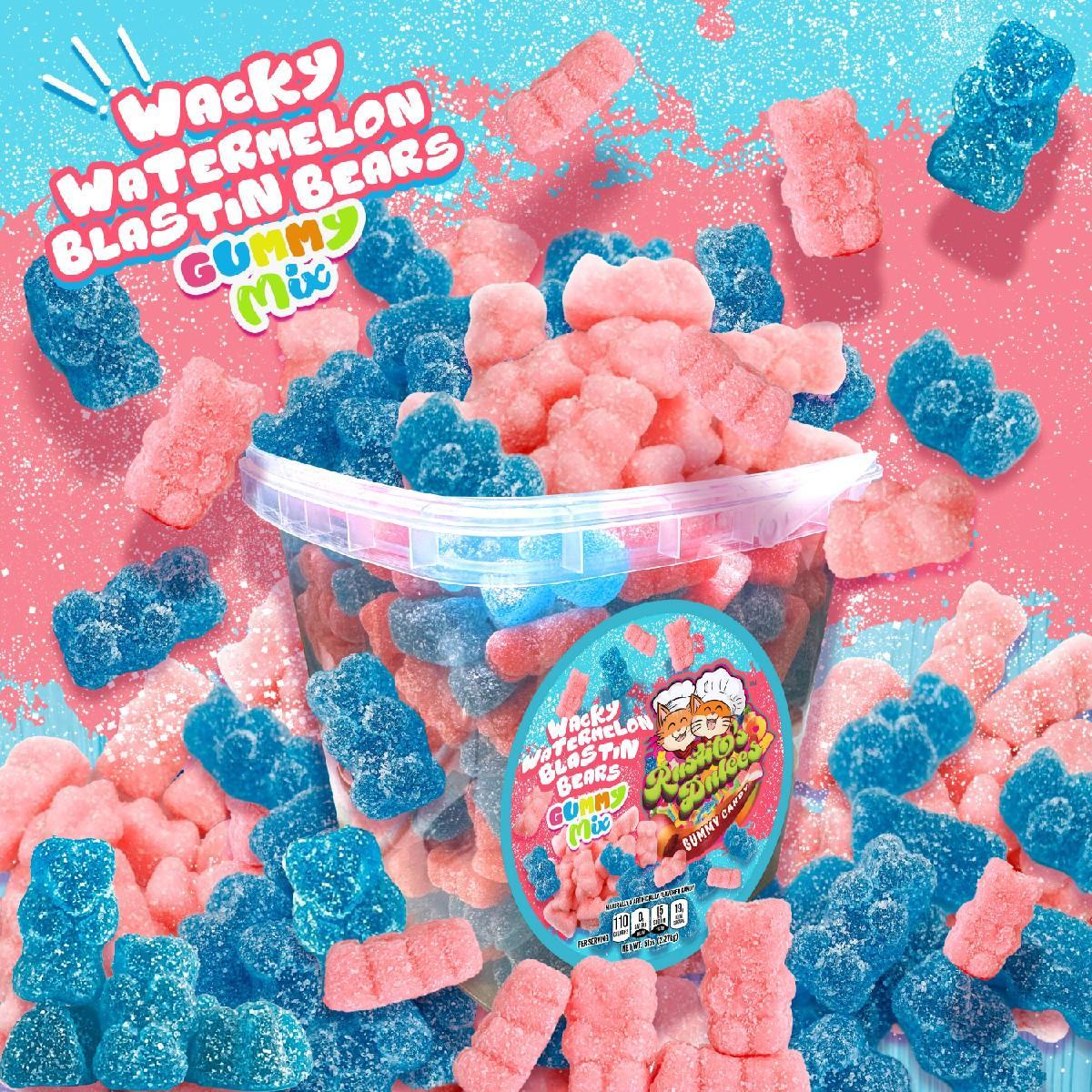 Wacky Watermelon Blastin Bears Gummy Mix - 5lb Tub Sour Flavored Candy Sweet