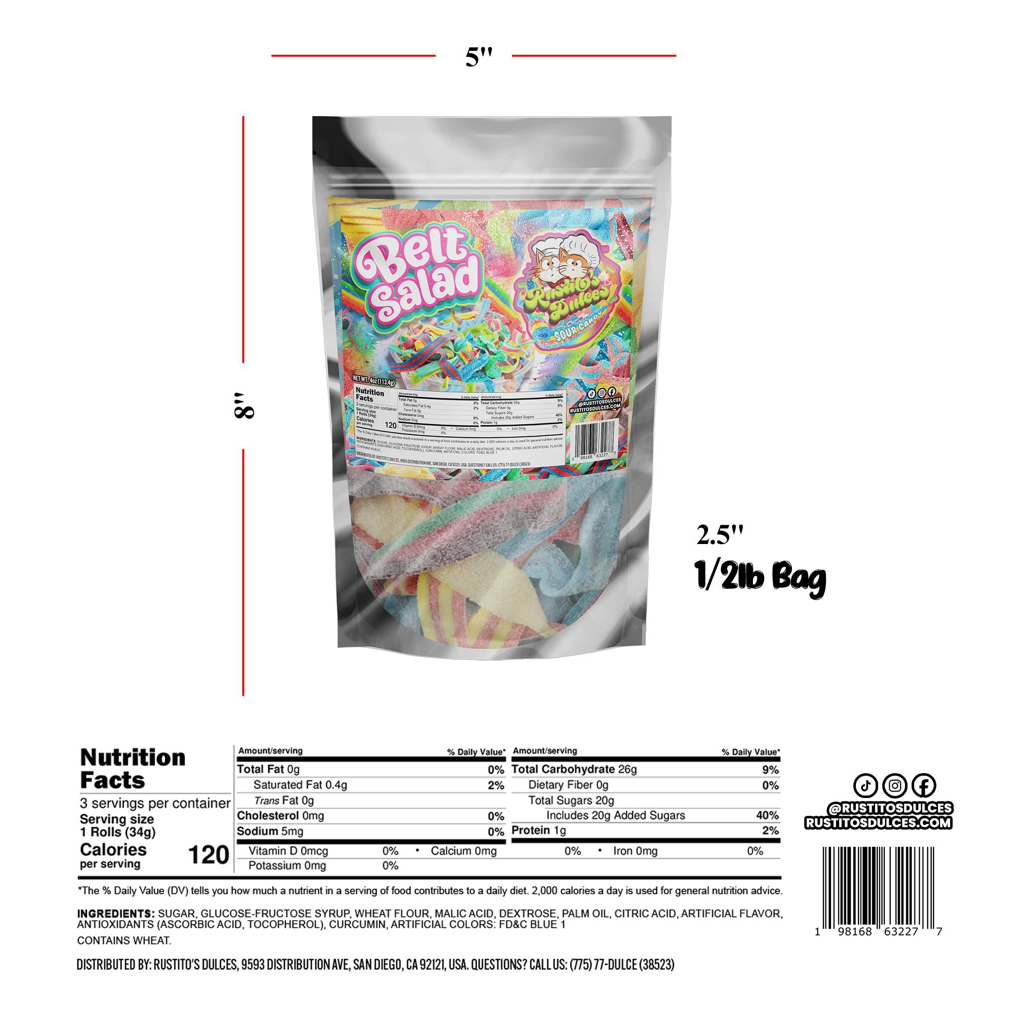 Sour Belt Salad with Customizable Toppers - Mix of Flavors for a Unique Taste Experience