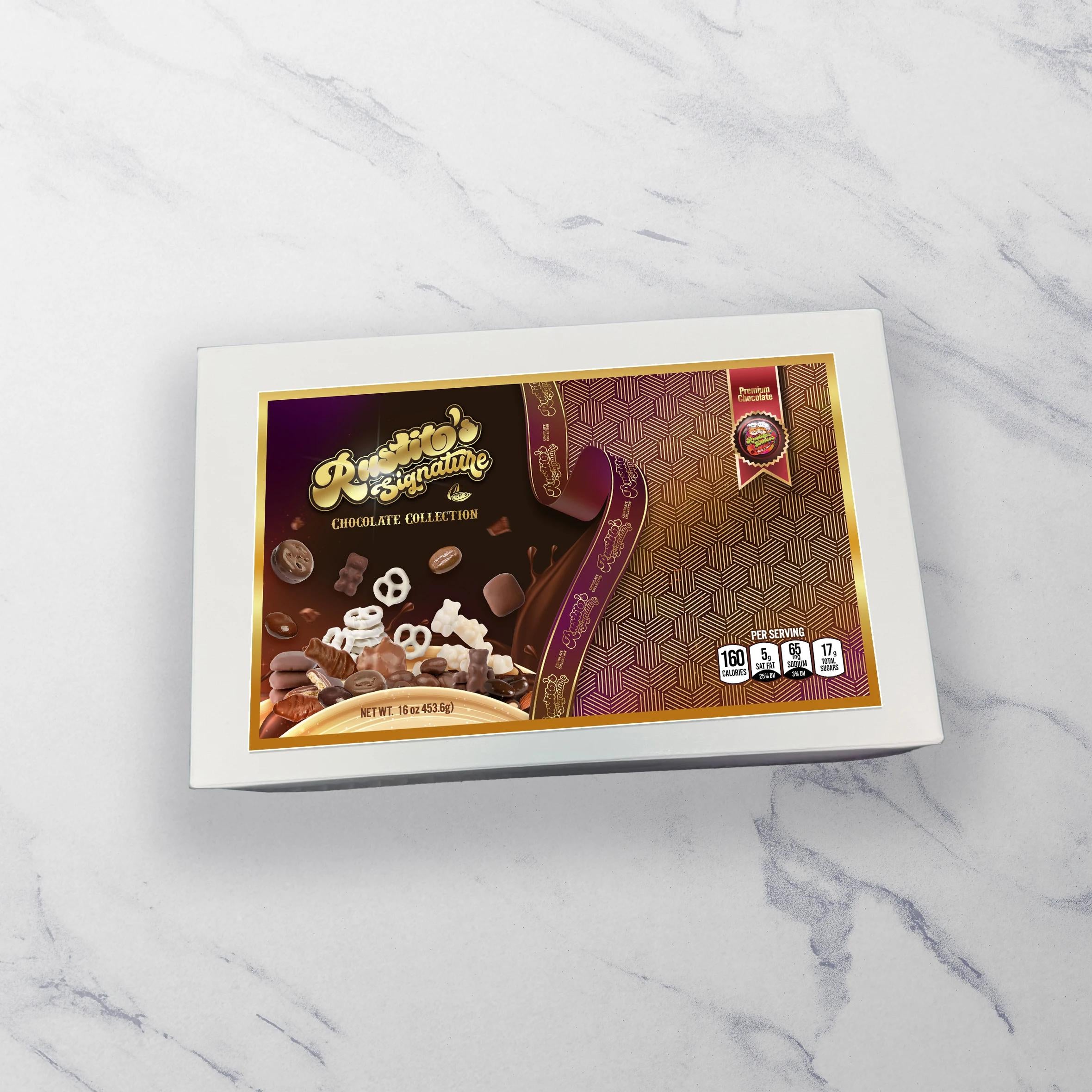 Signature Chocolate Selection Gift Box - Custom Mix of Indulgent Milk & White Chocolate with Crunchy Textures