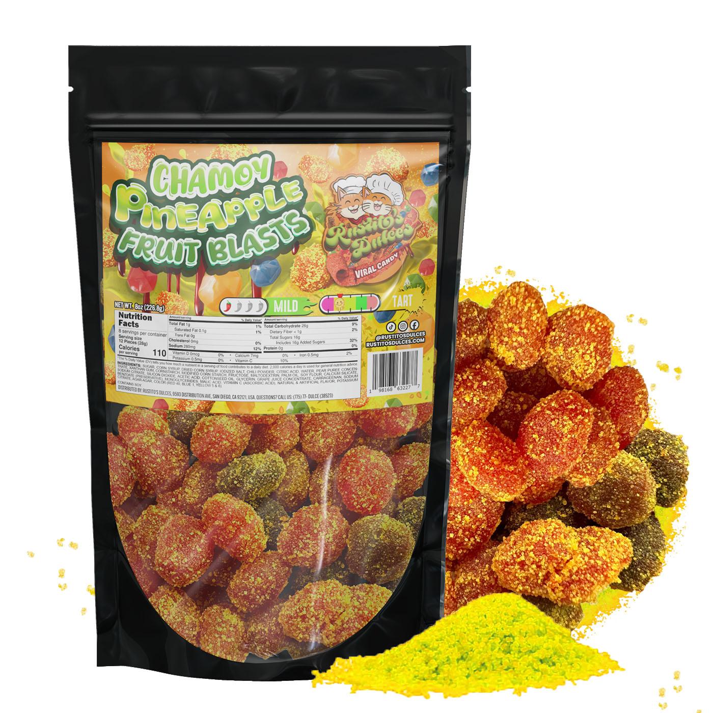 Chamoy Pineapple Fruit Blasts Irresistibly Chewy Tropical Snack Candy Bursting with Flavor Sweet Sugar
